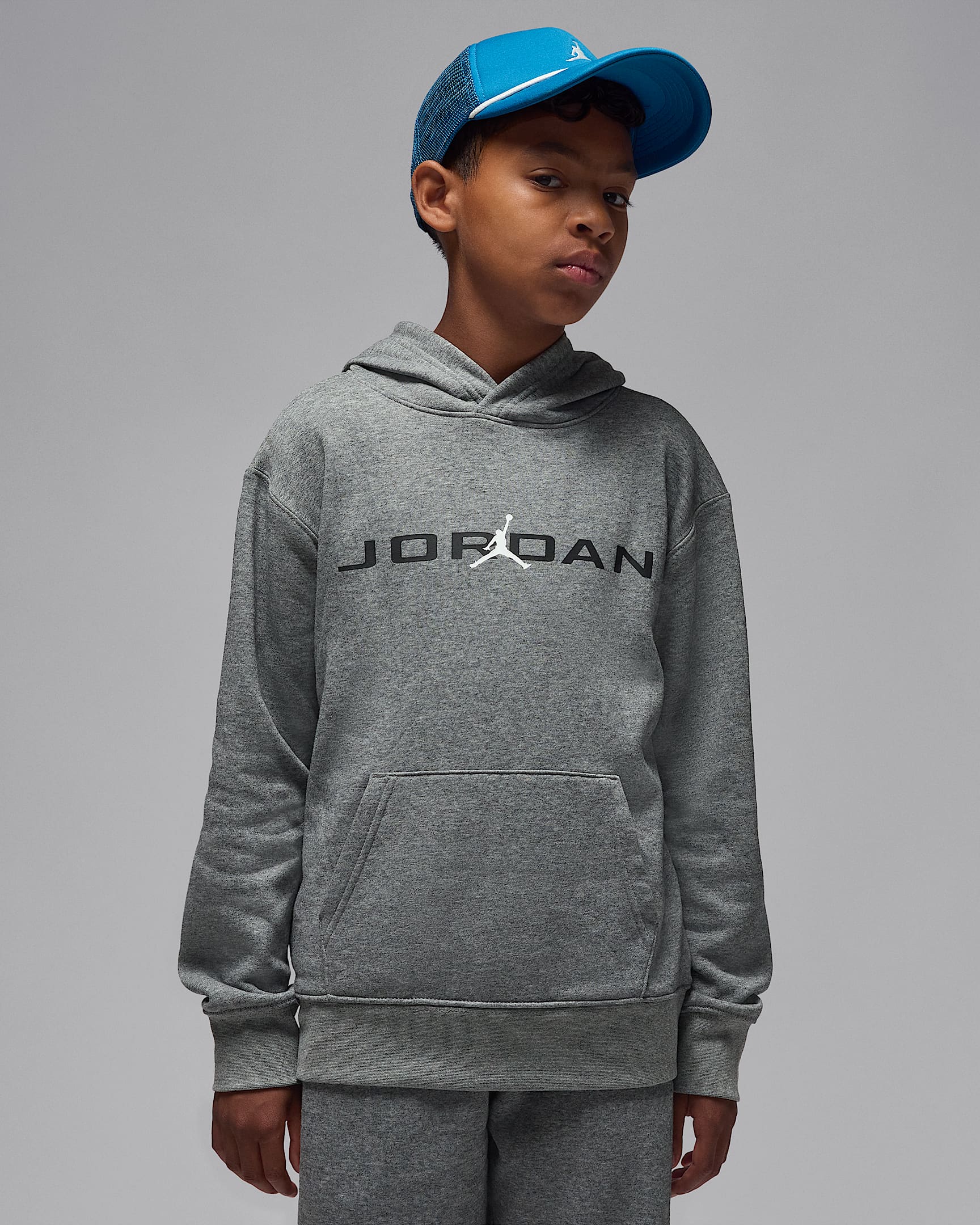 Felpa pullover con cappuccio Baseline Jordan – Ragazzo/a - Carbon Heather