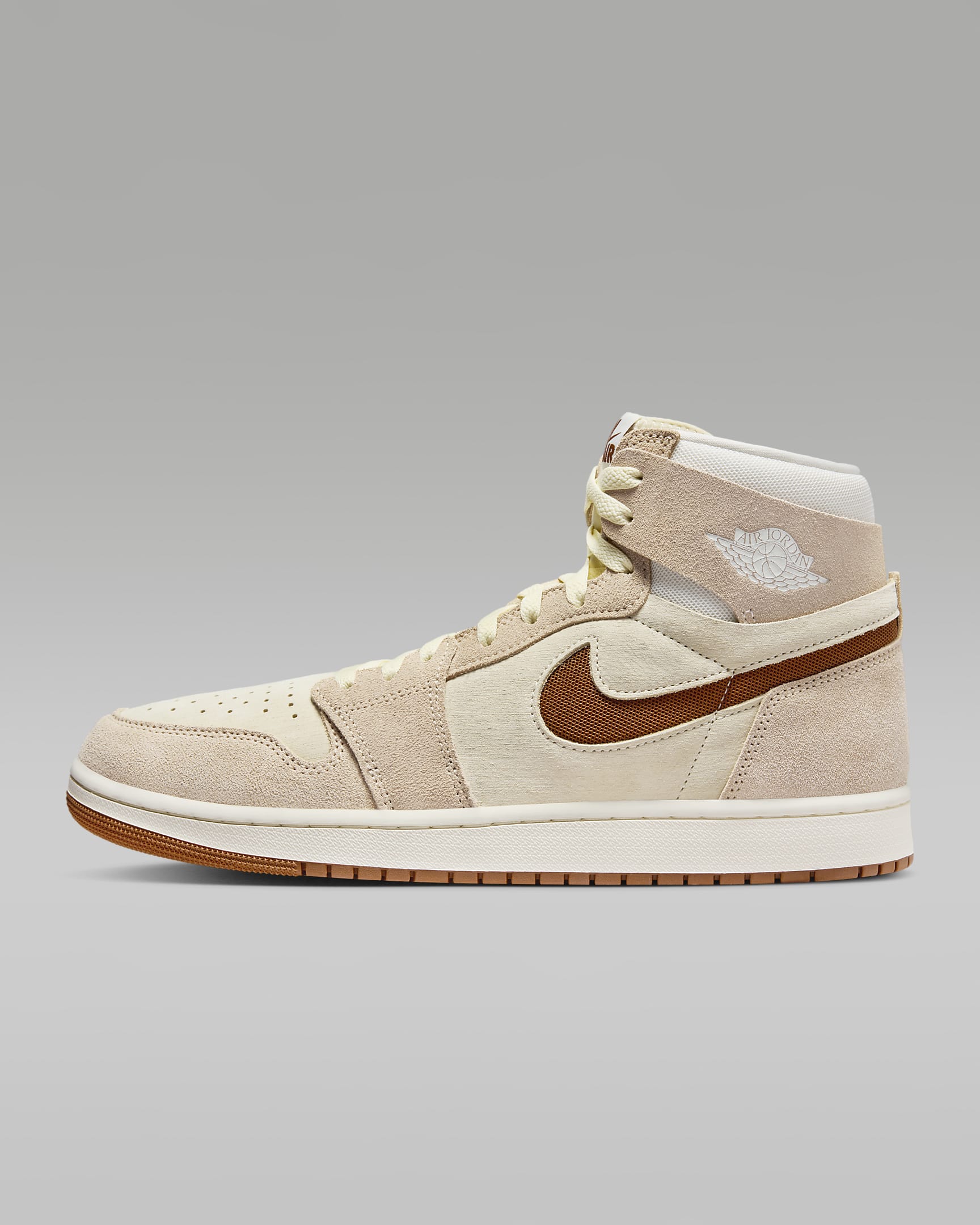 Air Jordan 1 Zoom CMFT 2 Men's Shoes - Sail/Legend Medium Brown/Fossil/Legend Coffee