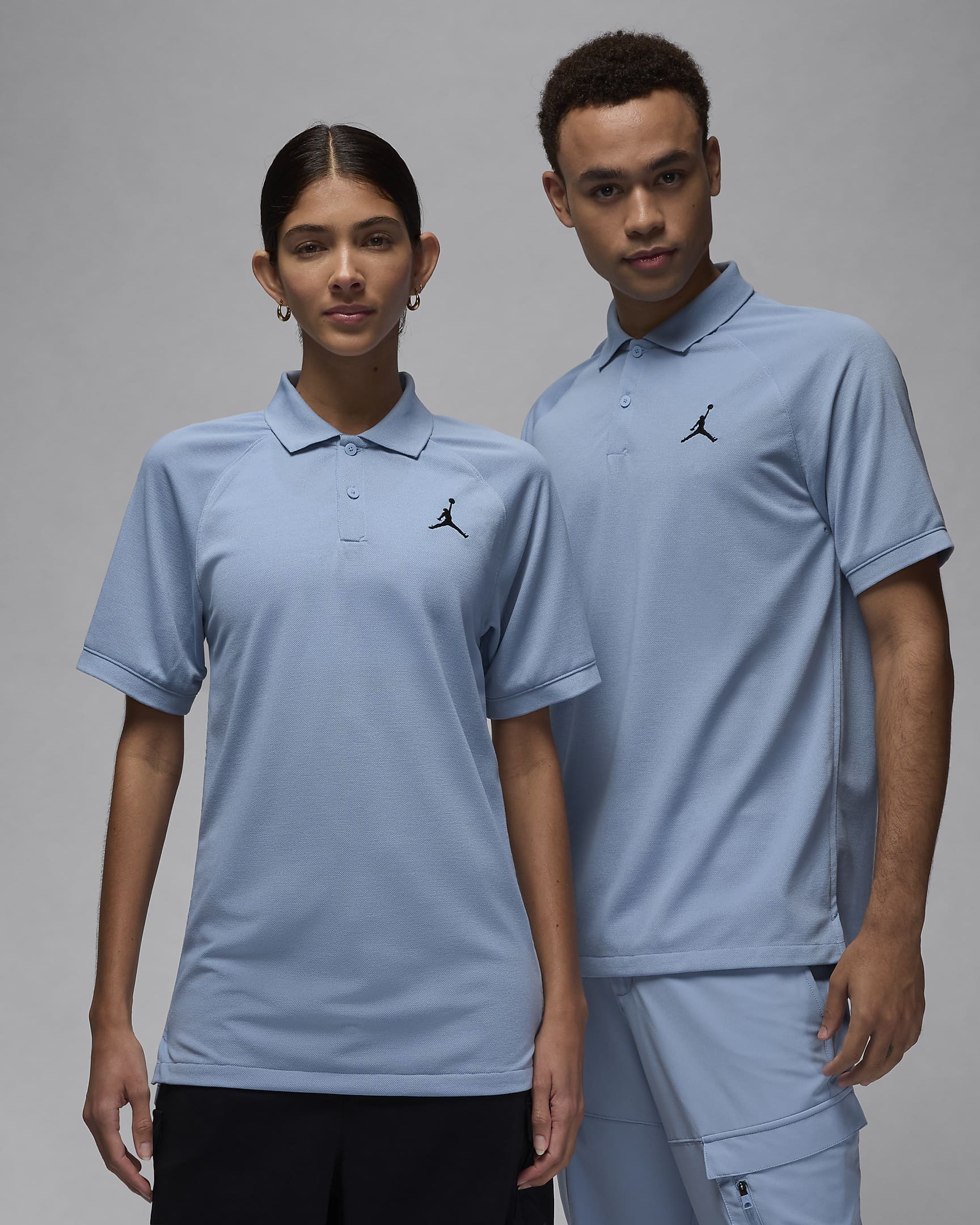 Jordan Dri-FIT Sport golfpolo voor heren - Blue Grey/Zwart