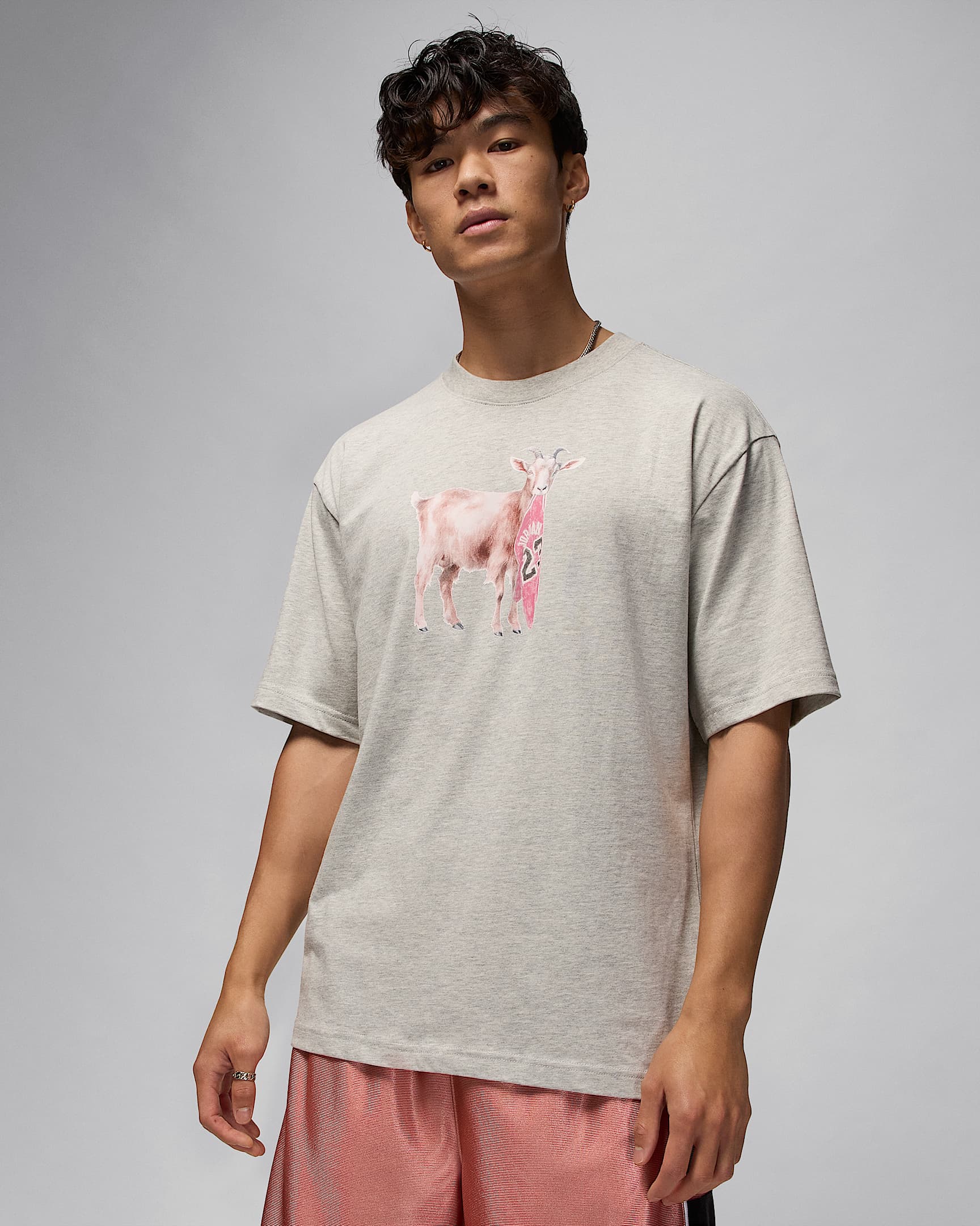 T-shirt Jordan – Uomo - Grey Heather/Nero