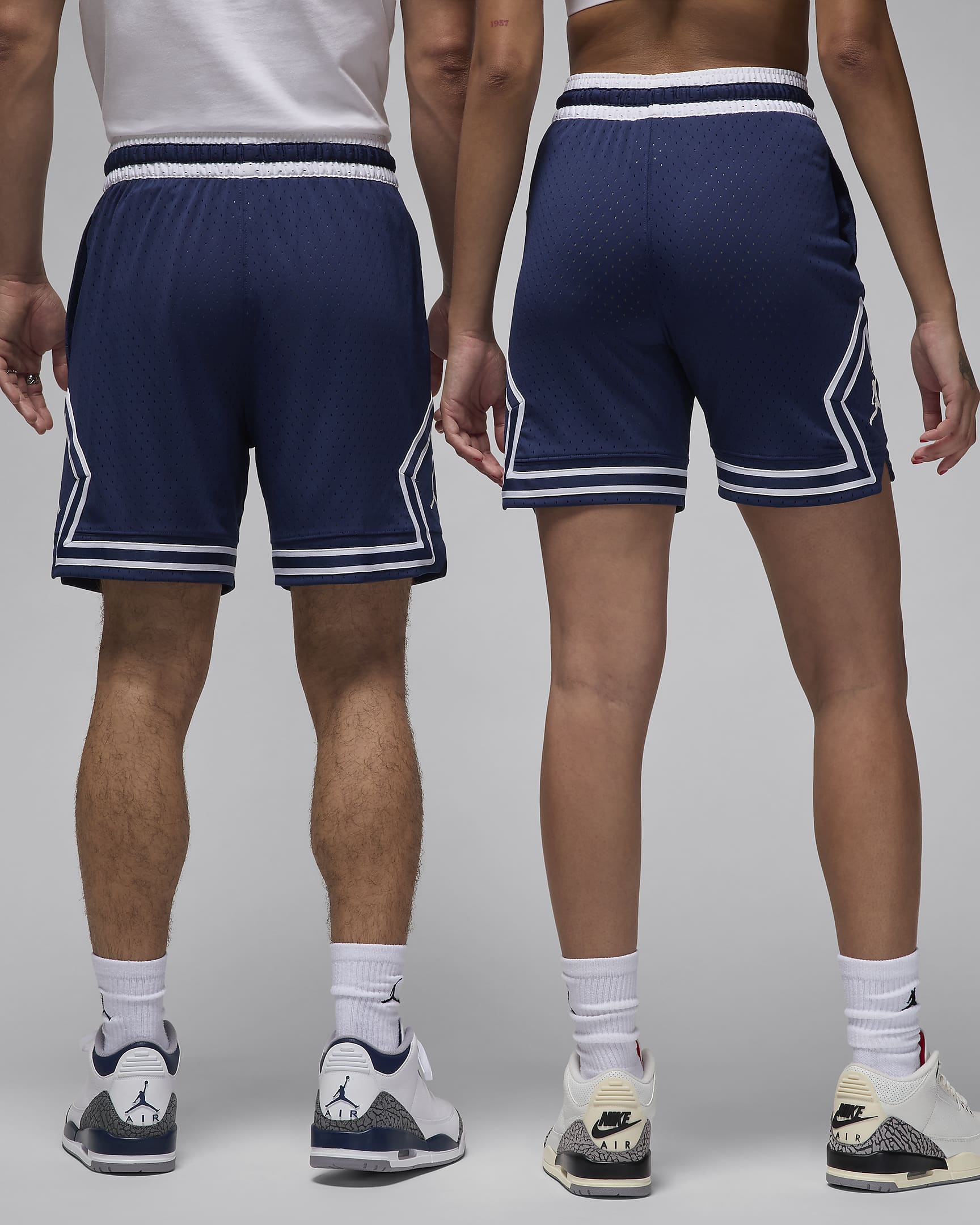 Jordan Dri-FIT Sport Diamond Shorts - Midnight Navy/White/White