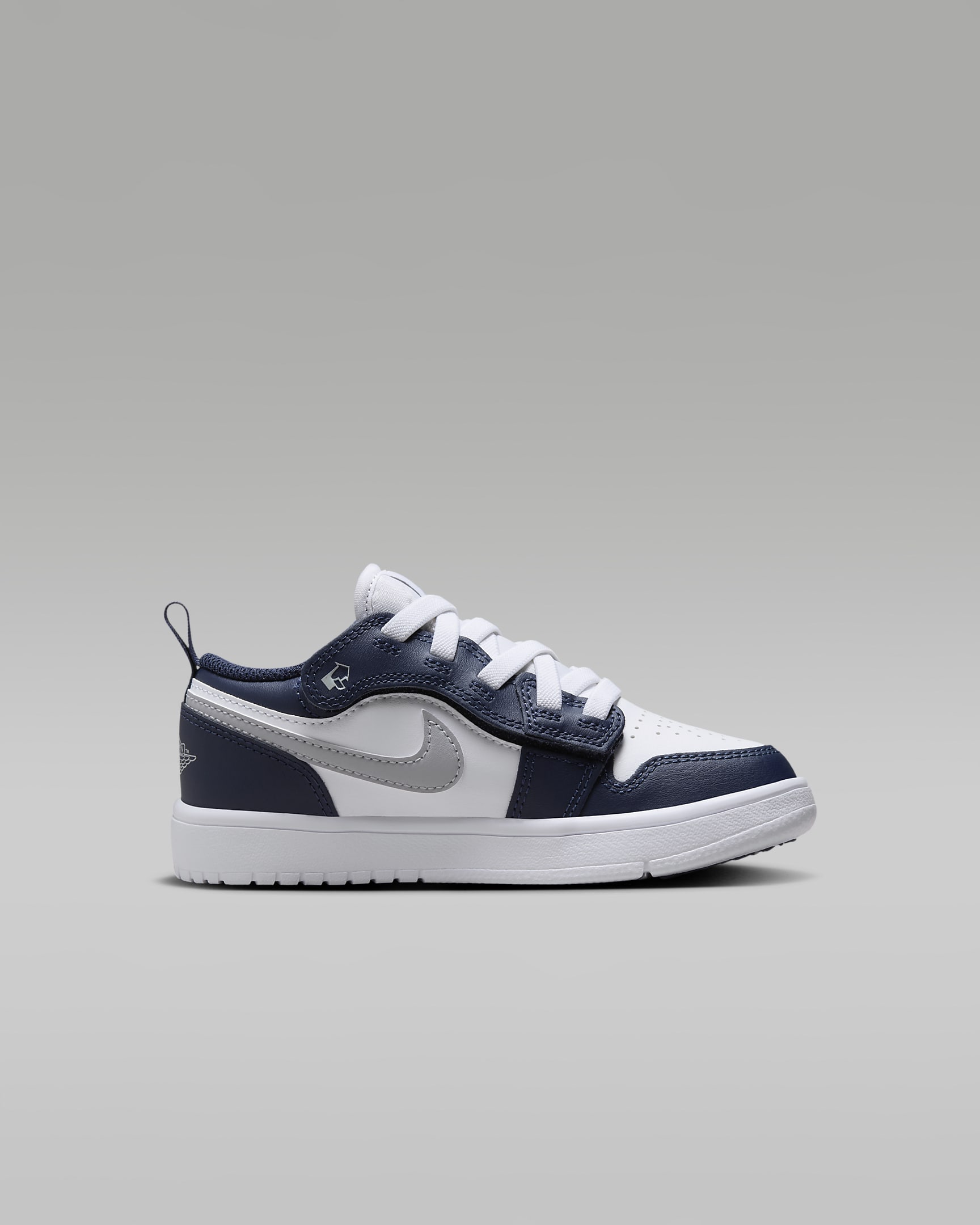 Jordan 1 Low Alt Küçük Çocuk Ayakkabısı - Beyaz/Midnight Navy/Wolf Grey