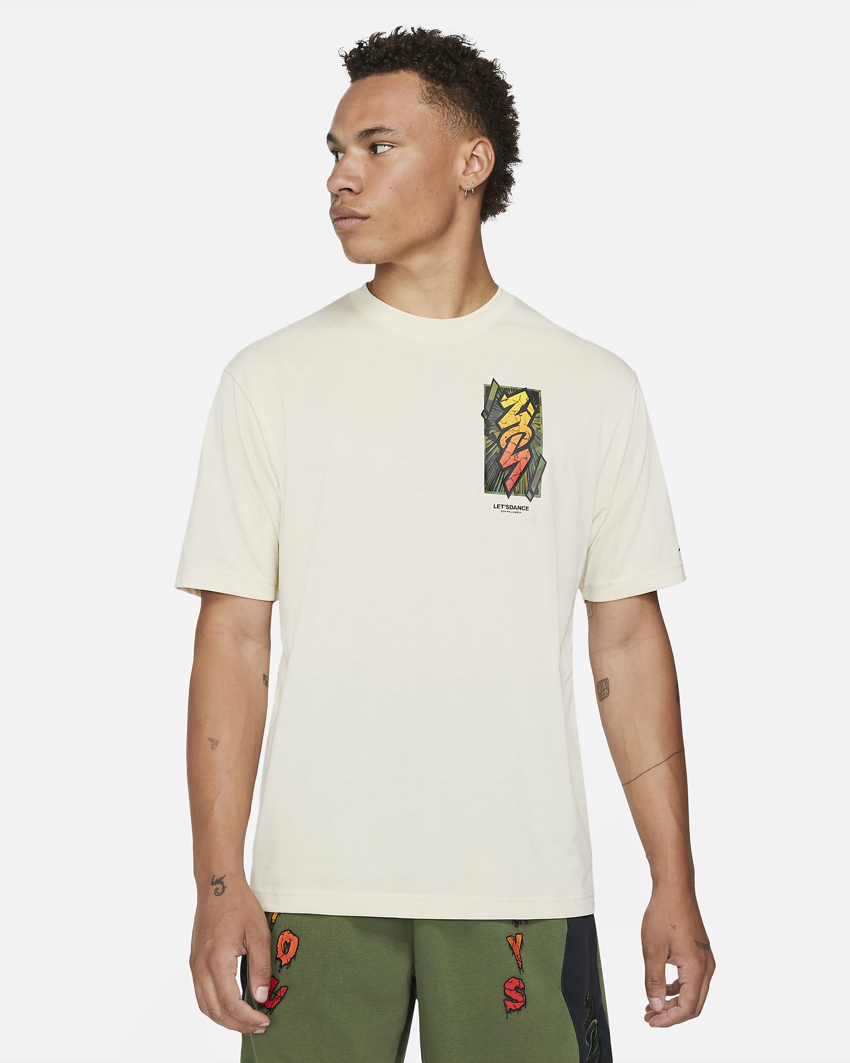 Playera de manga corta para hombre Jordan Dri-FIT Zion - Playa/Negro
