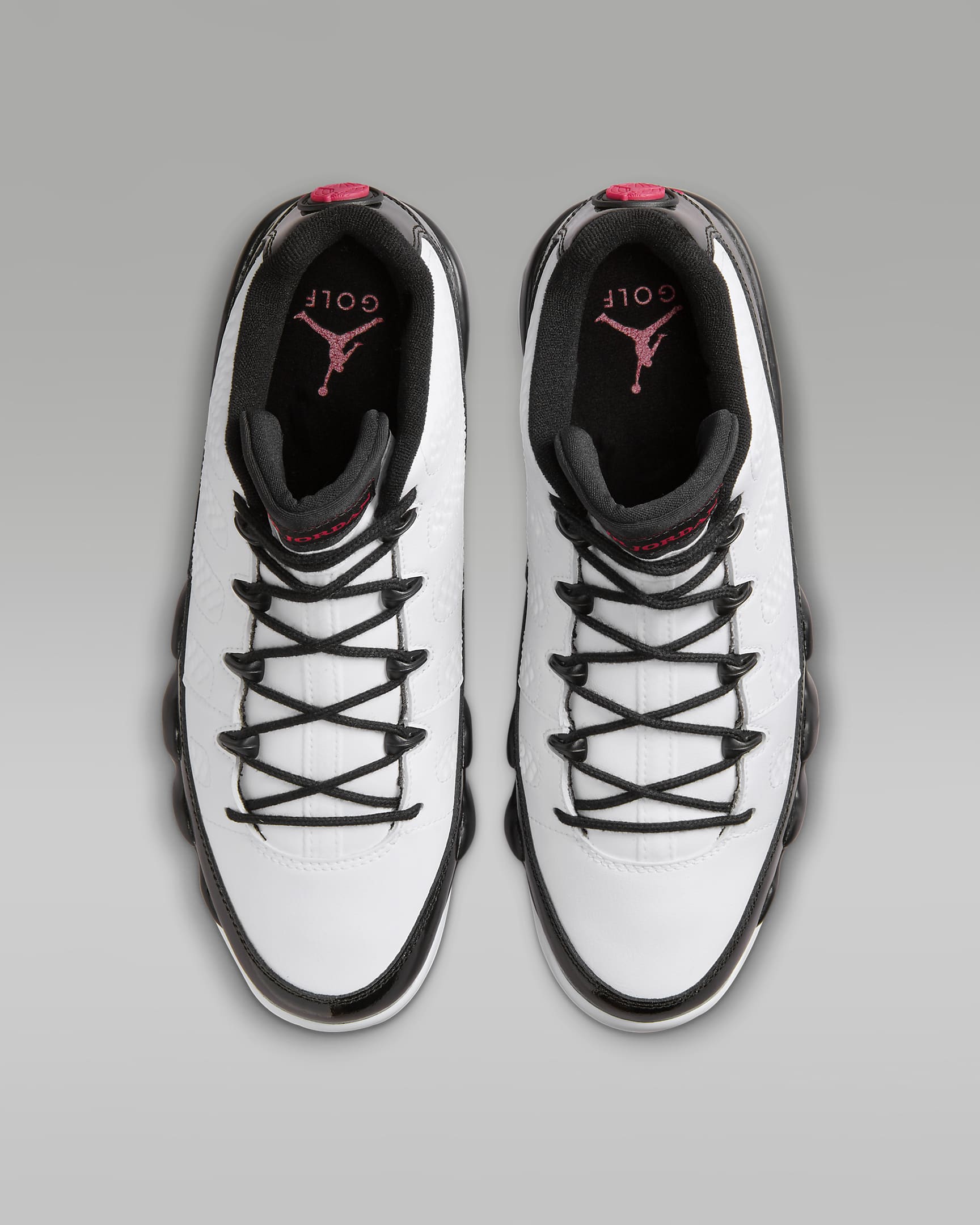 Air Jordan 9 G Golf Shoes - White/Black/True Red