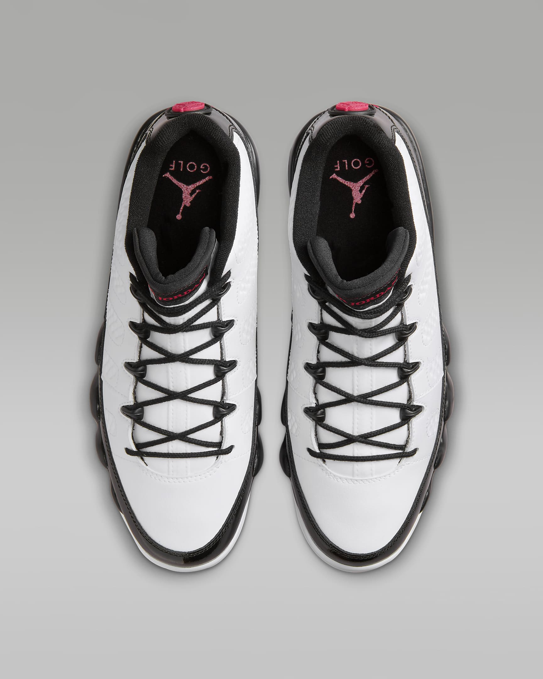 Tenis de golf Air Jordan 9 G - Blanco/Negro/Rojo genuino