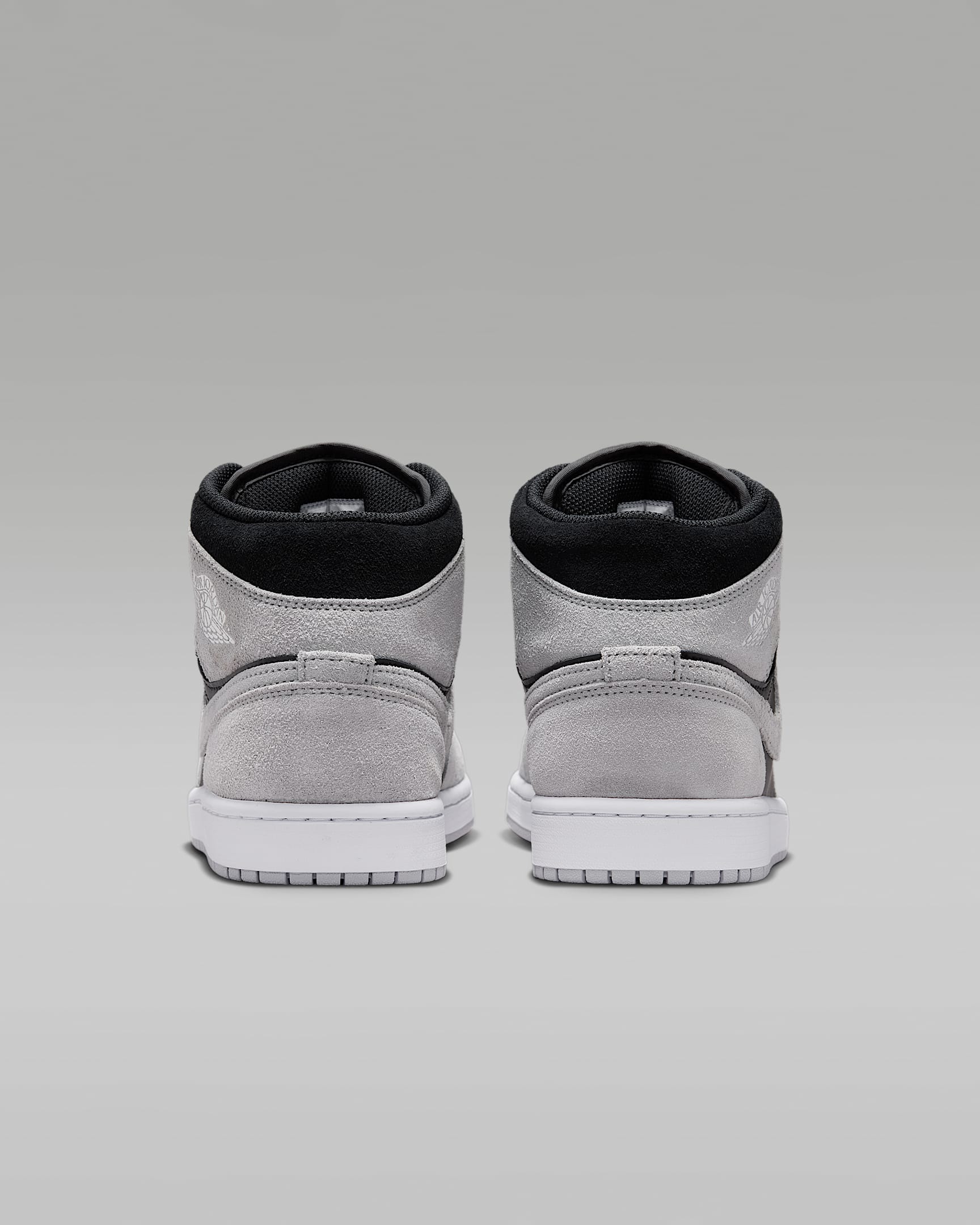 Air Jordan 1 Mid Men's Shoes - Light Smoke Grey/Black/White