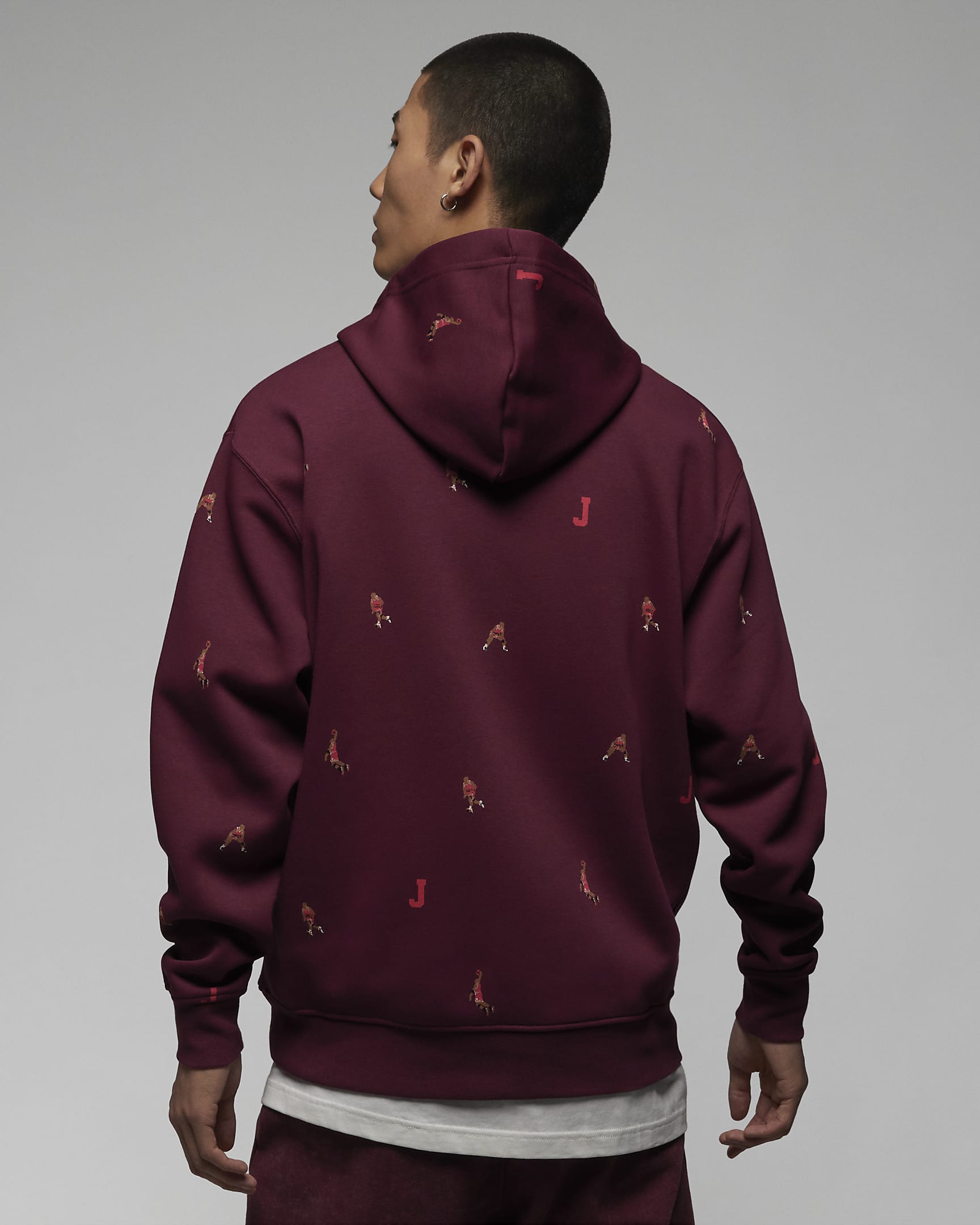 Jordan Essentials Holiday Jumpman Fleece Sweatshirt - Cherrywood Red