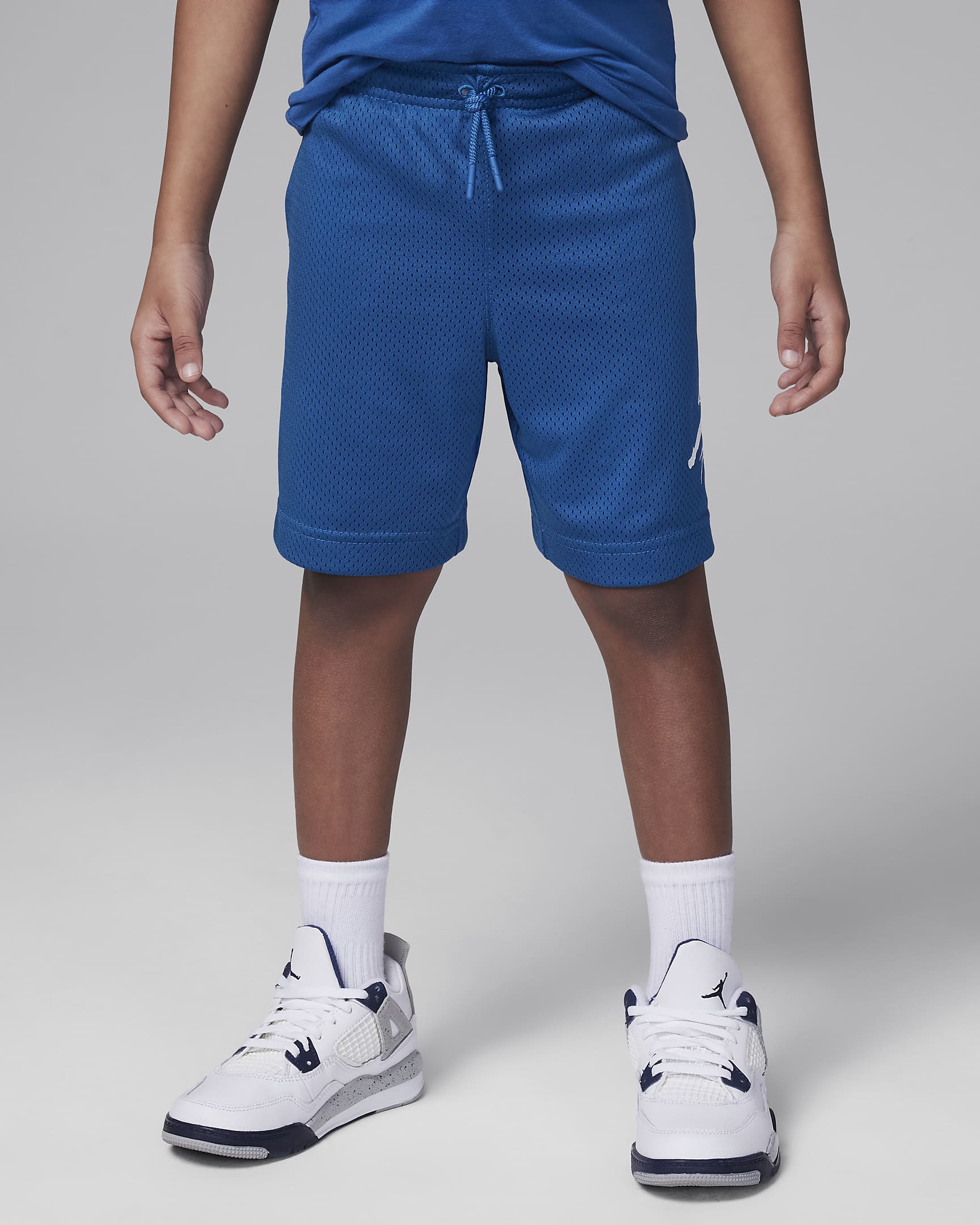 Shorts para niños de edad preescolar Jordan Dri-FIT MJ Essentials Baseline - Azul industrial