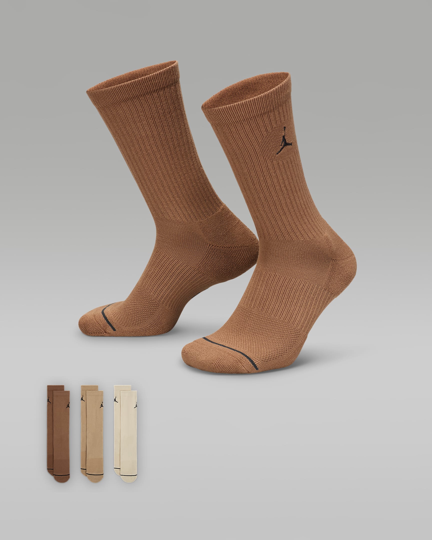 Jordan Everyday Crew Socks (3 pairs) - Multi-Colour