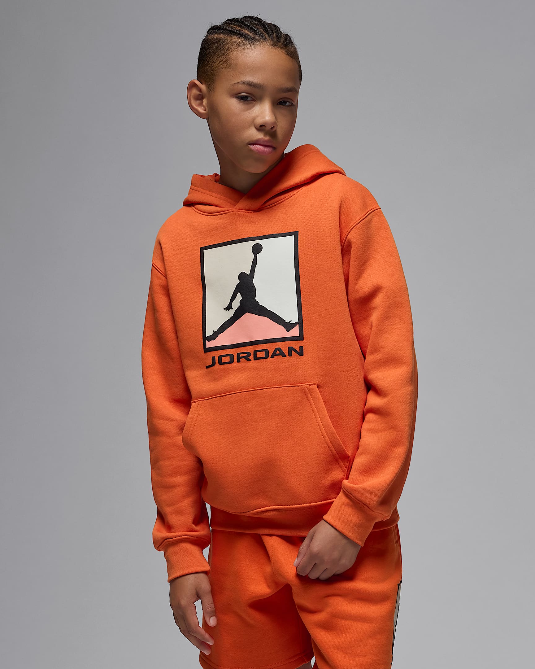 Jordan Essentials Big Kids' Fleece Baseline Pullover Hoodie - Starfish
