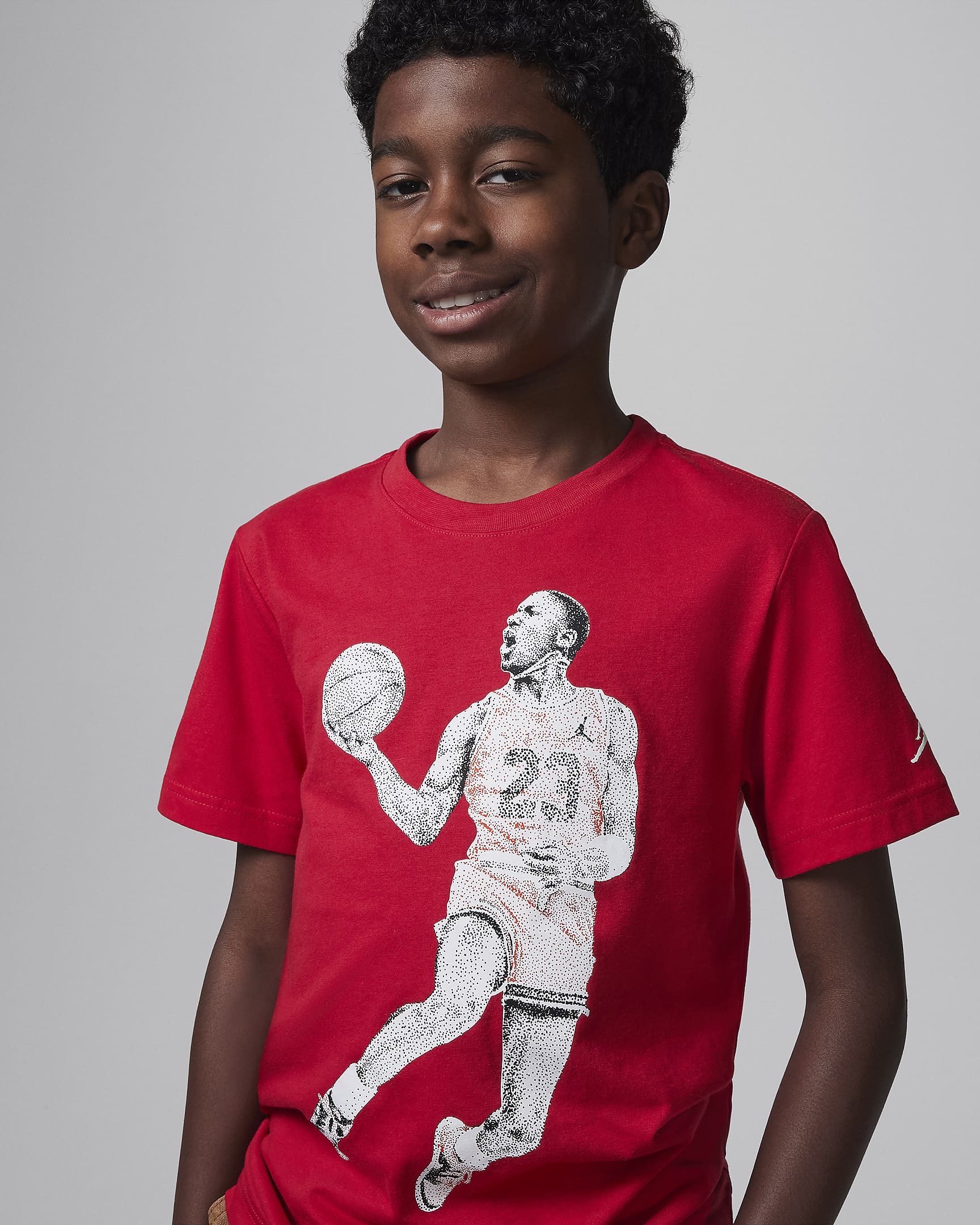 Air Jordan Older Kids' Dots Graphic T-Shirt - Gym Red