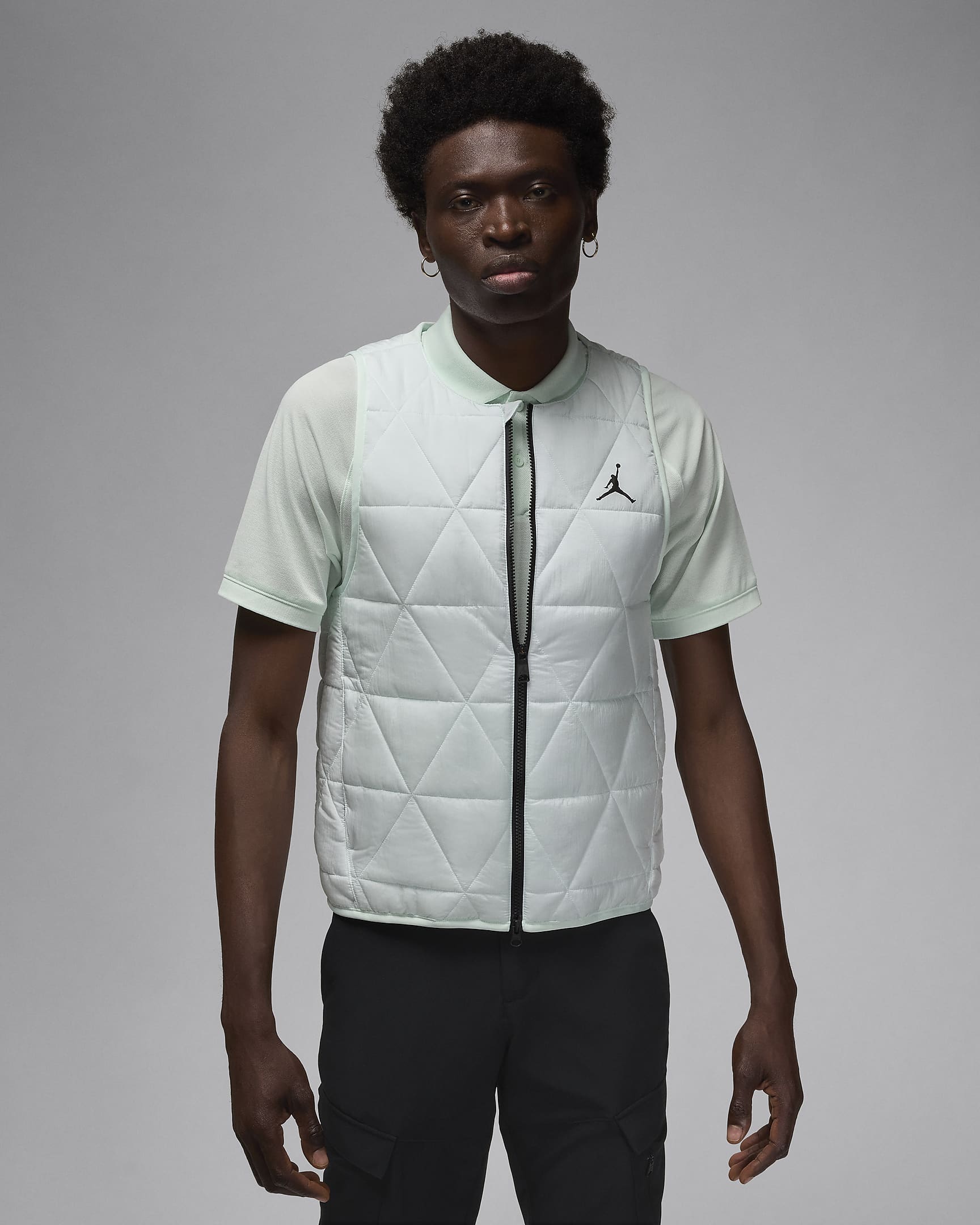 Jordan Sport golfvest til herre - Barely Green/Svart