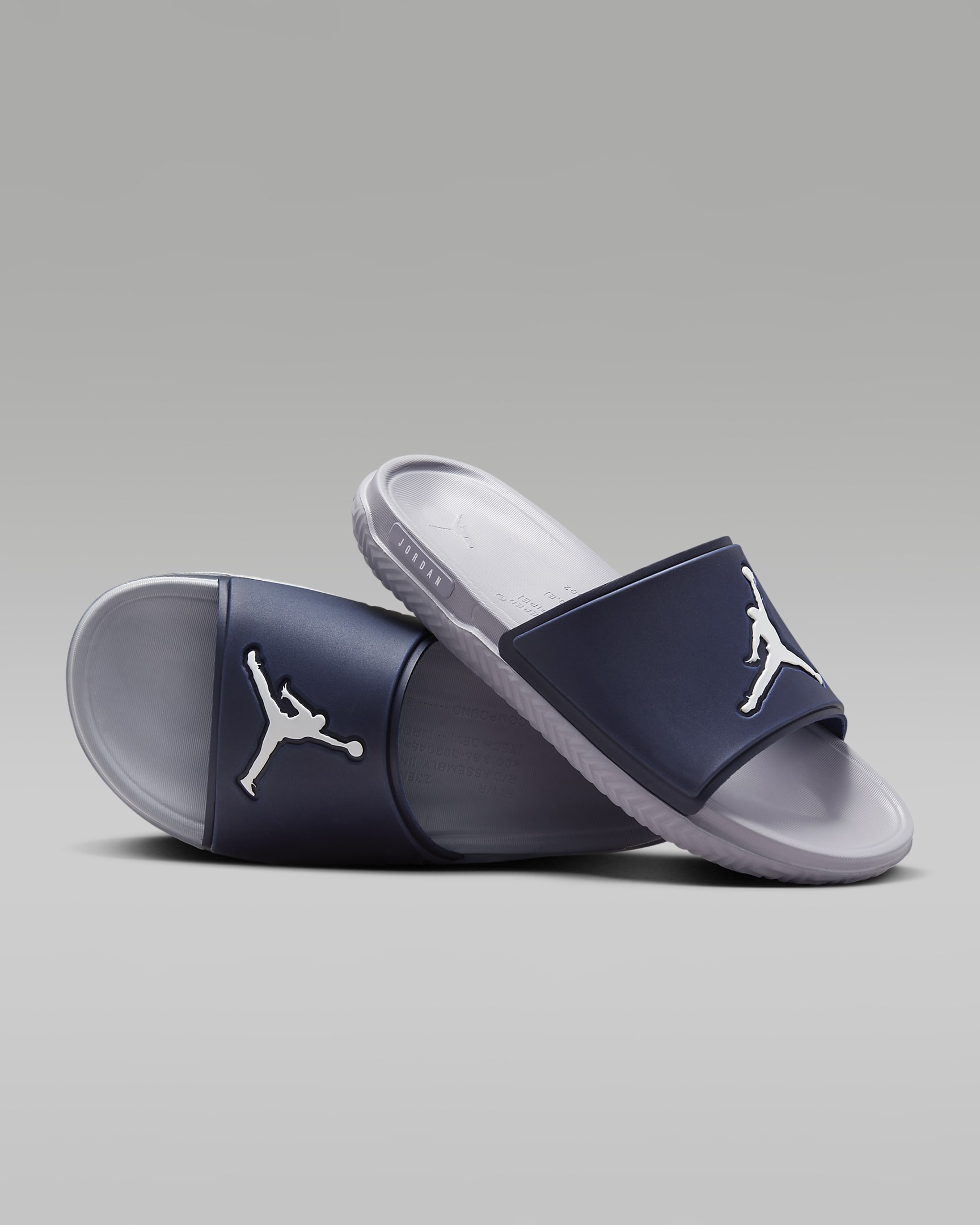 Chanclas para hombre Jordan Jumpman - Azul marino medianoche/Gris cemento/Blanco