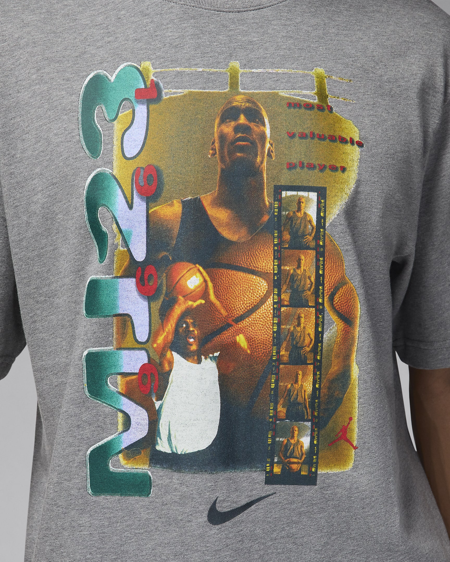 Ανδρικό κοντομάνικο T-Shirt Jordan - Carbon Heather/Μαύρο