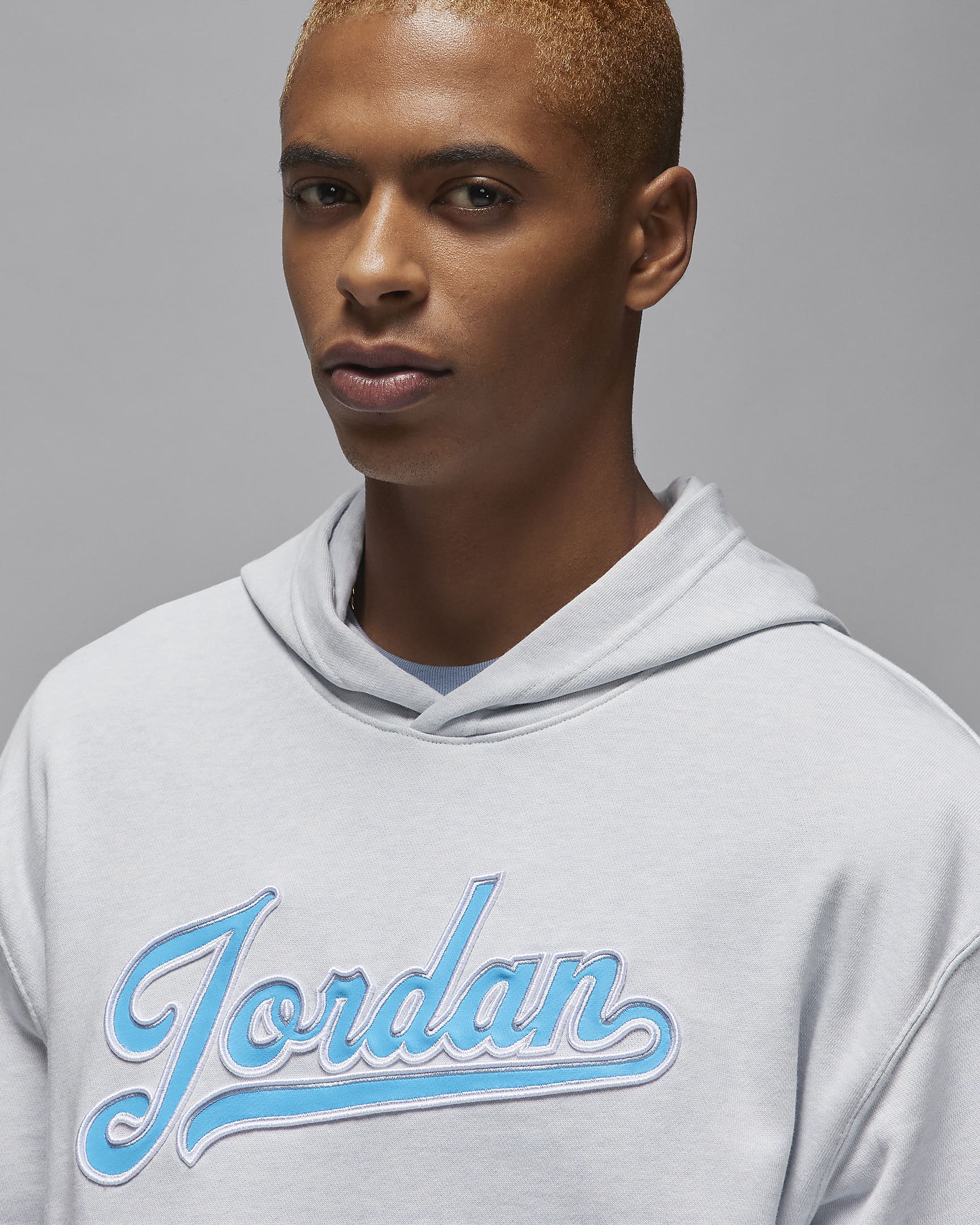 Jordan Flight MVP Men's Fleece Pullover Hoodie - Pure Platinum/Heather/Black