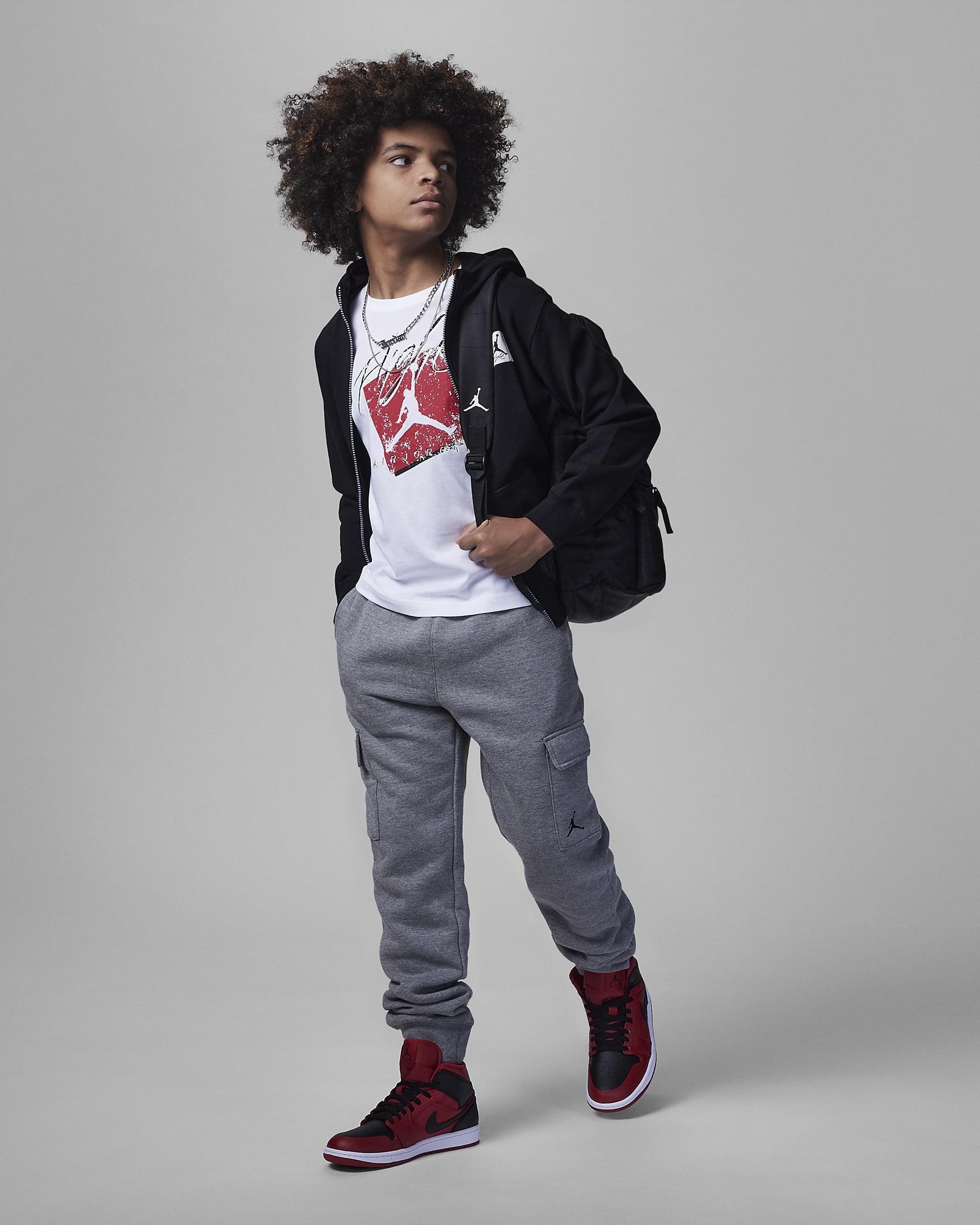 Jordan Faded Flight Tee Big Kids' T-Shirt. Nike JP