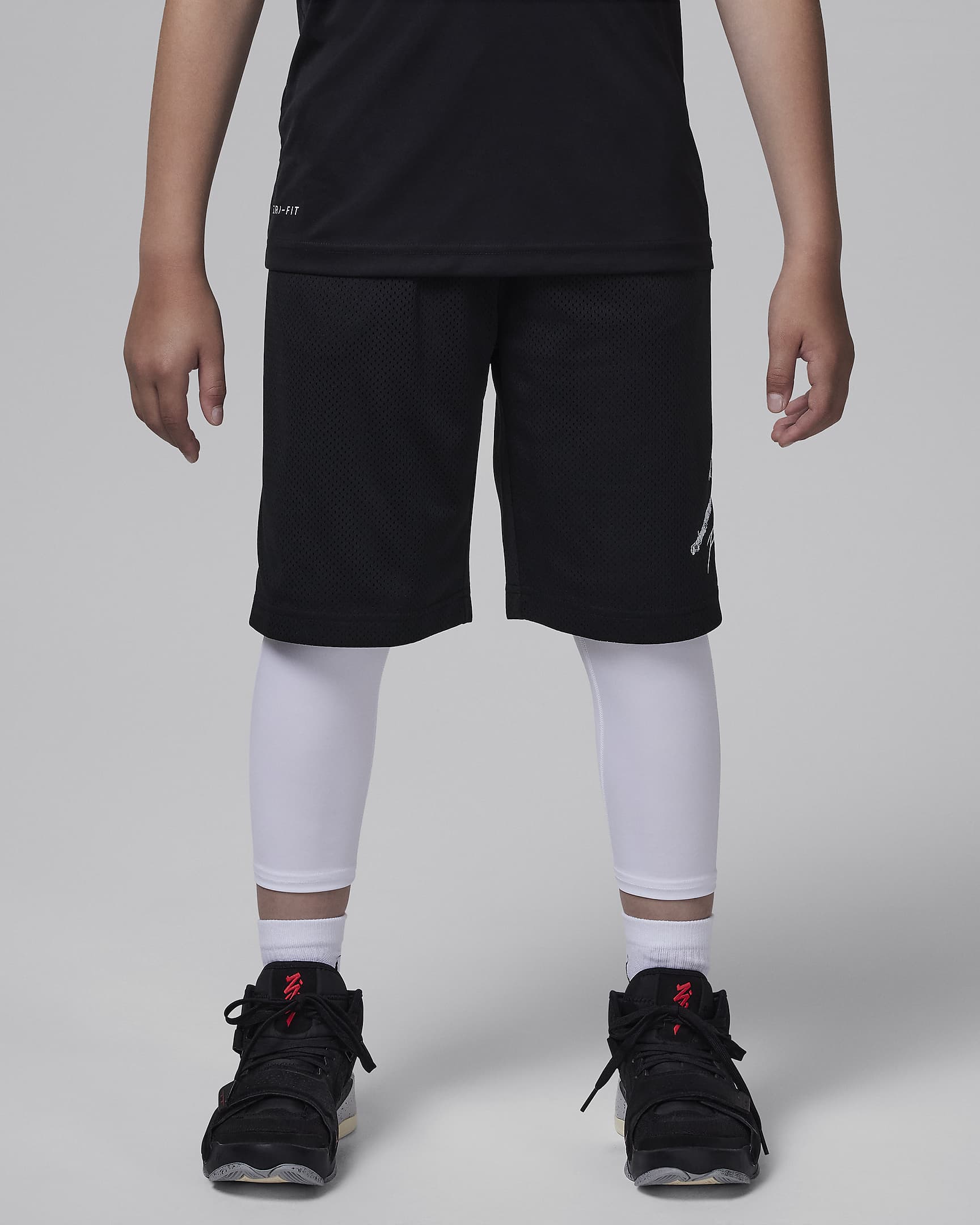 Mallas de compresión para niños talla grande Jordan Dri-FIT MJ Sport - Blanco