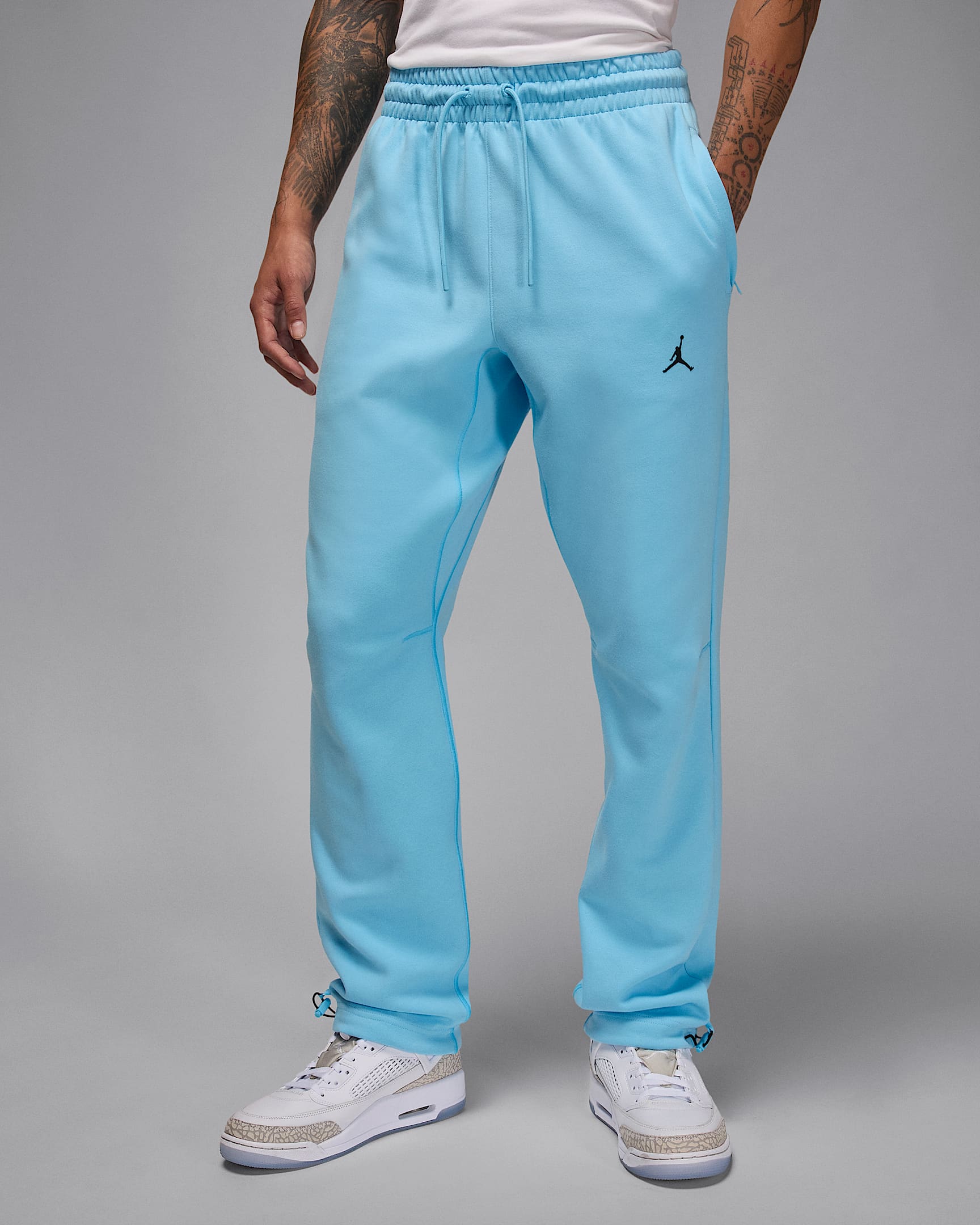Jordan Sport Hoop Fleece Men's Dri-FIT Pants - Blue Chill/Black