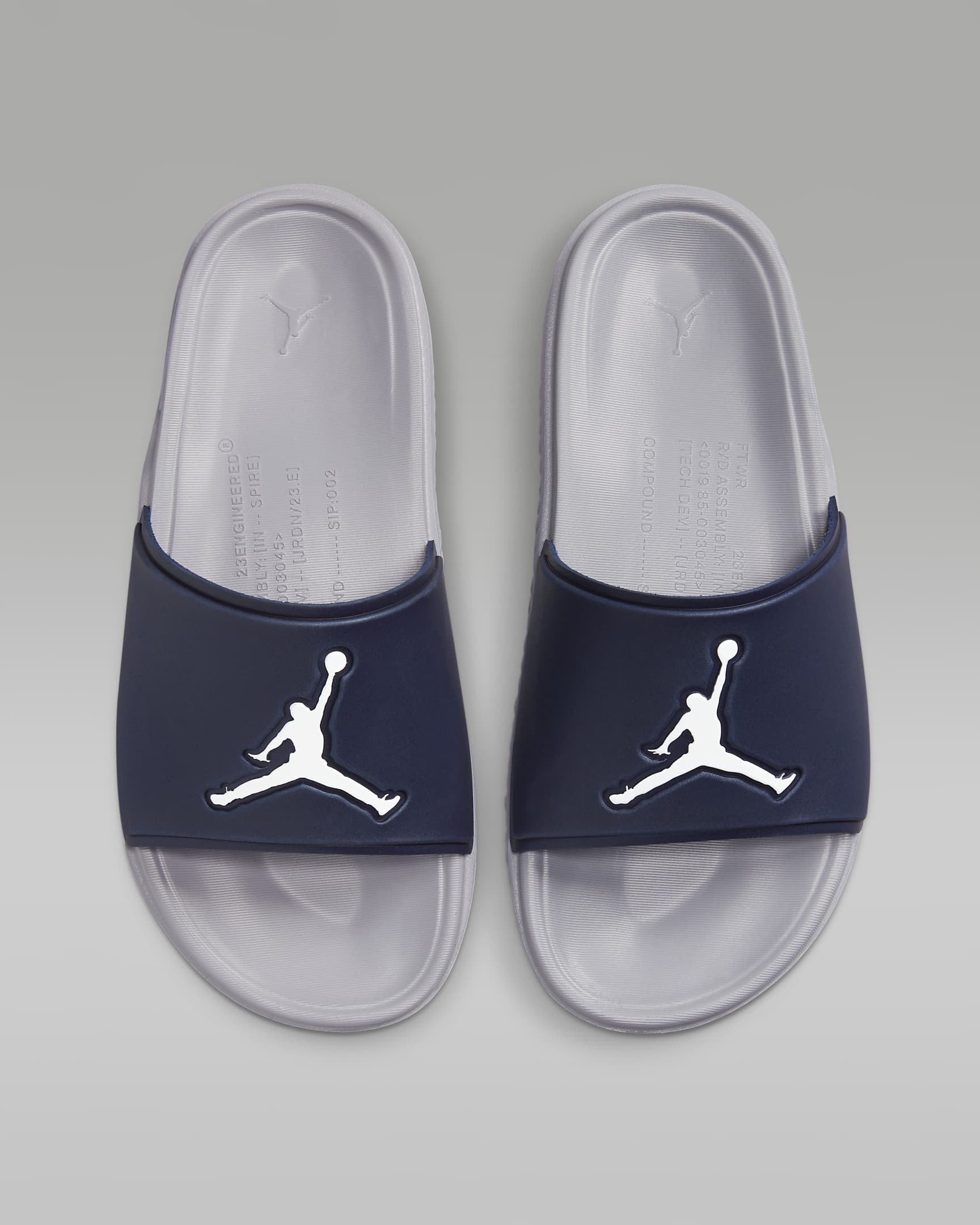 Chanclas para hombre Jordan Jumpman - Azul marino medianoche/Gris cemento/Blanco