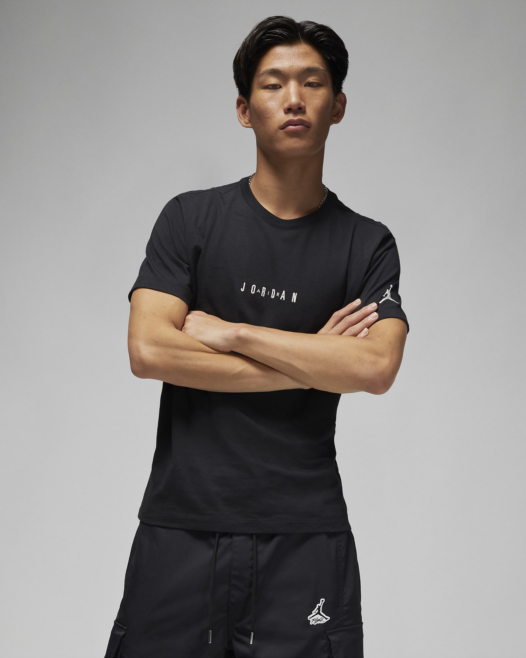 Jordan Air Men's T-Shirt - Black/Sail/Sail