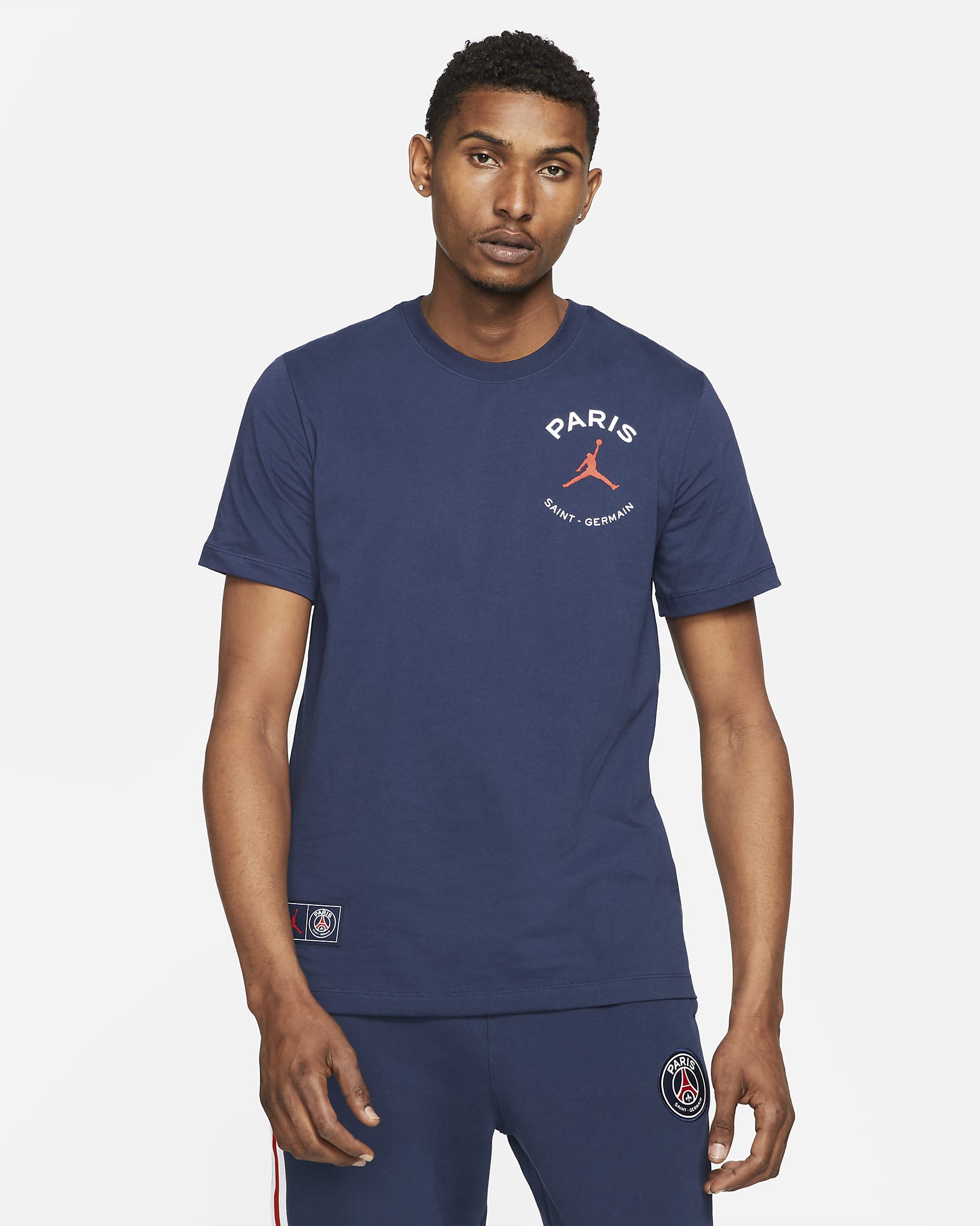 Paris Saint-Germain 男款 Logo T 恤 - Midnight Navy