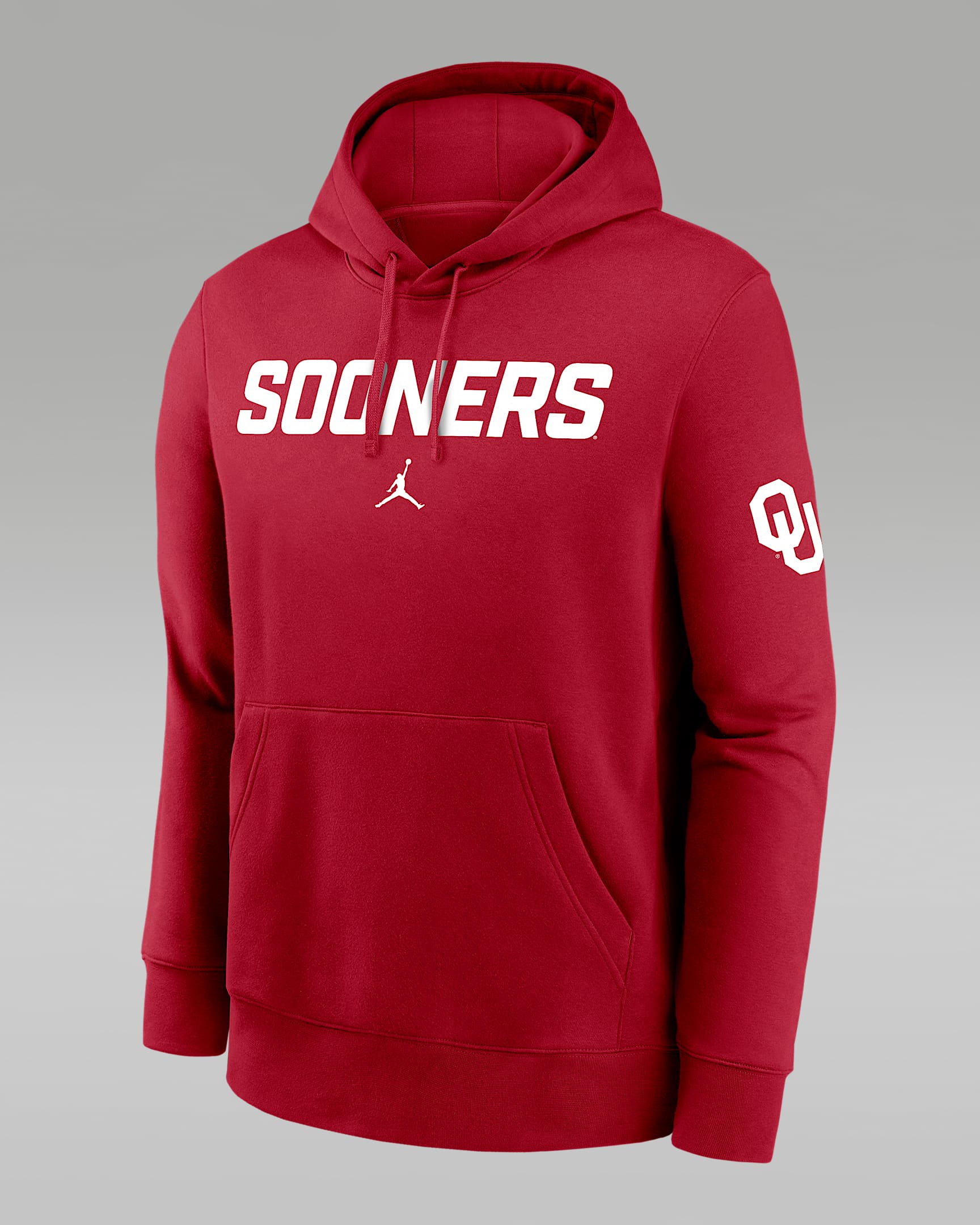 Sudadera con gorro sin cierre universitaria Nike para hombre Oklahoma Club 2-Hit Nickname - Carmesí