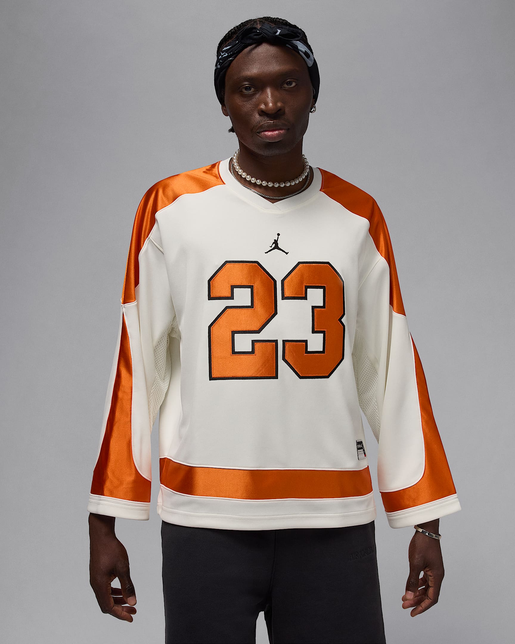 Jordan Brooklyn Men's Collegiate Hockey Jersey - Sail/Starfish/Black