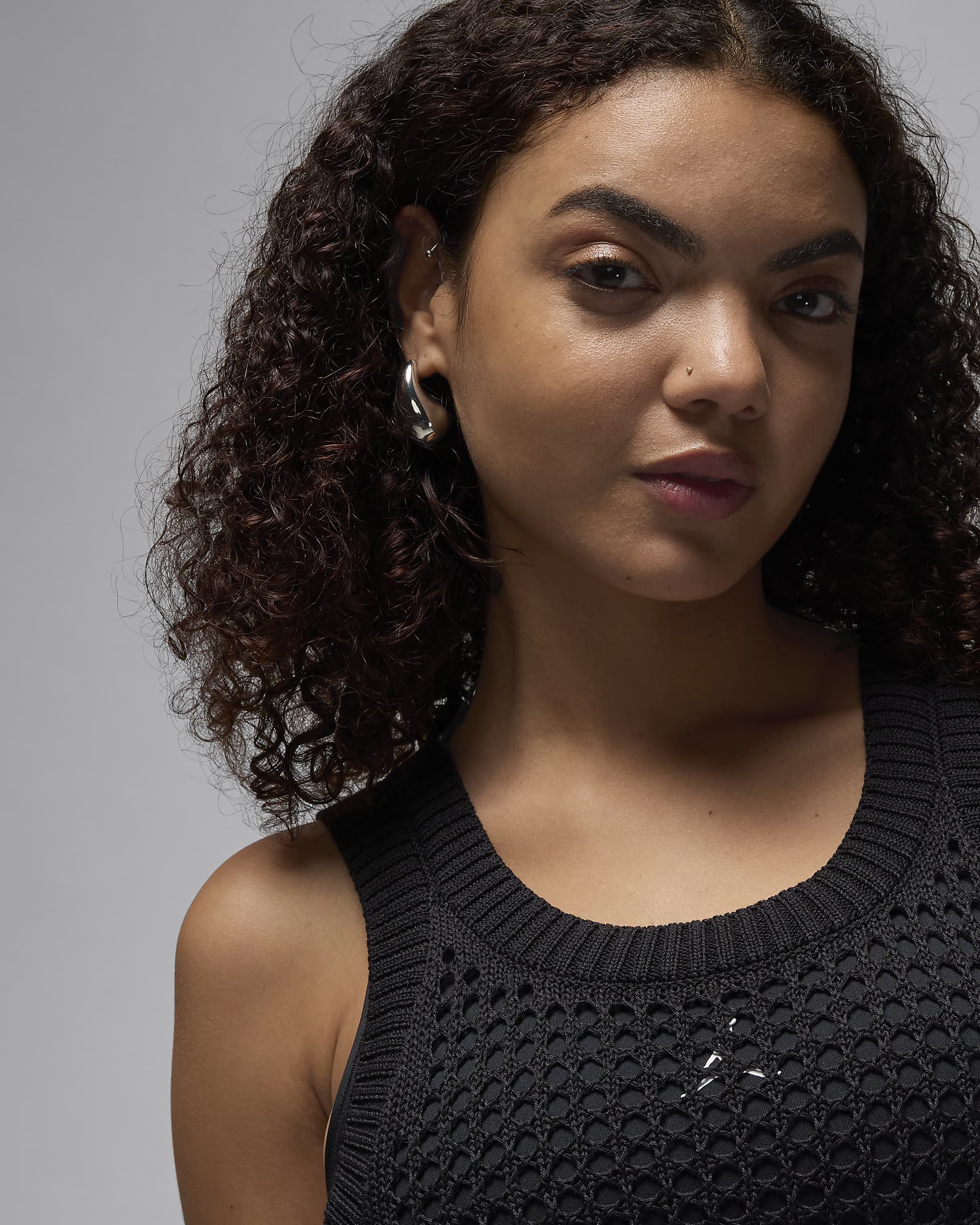 Vestido de malha Air Jordan para mulher - Off Noir