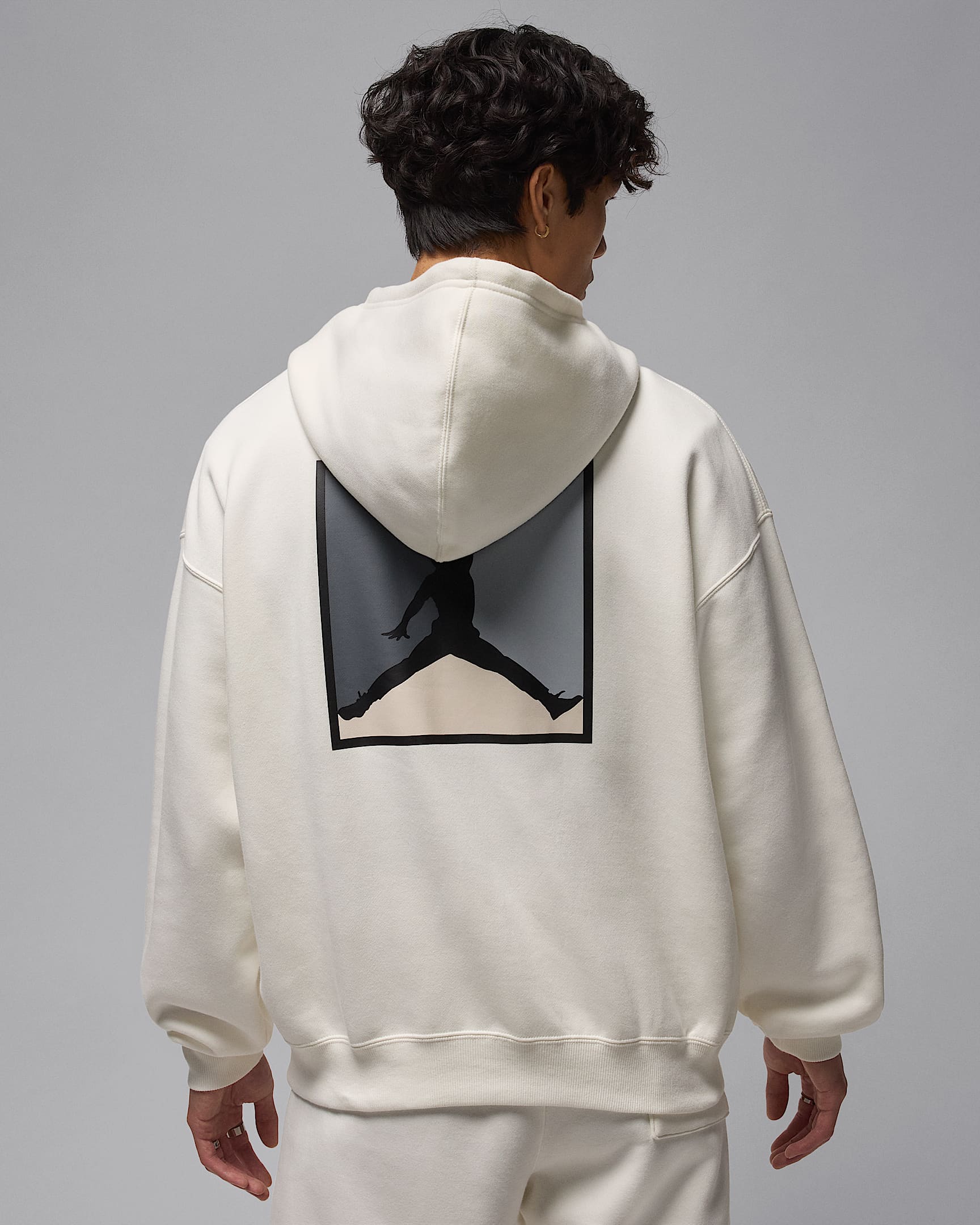 Sweat à capuche et motif Jordan Brooklyn Fleece pour homme - Sail/Noir