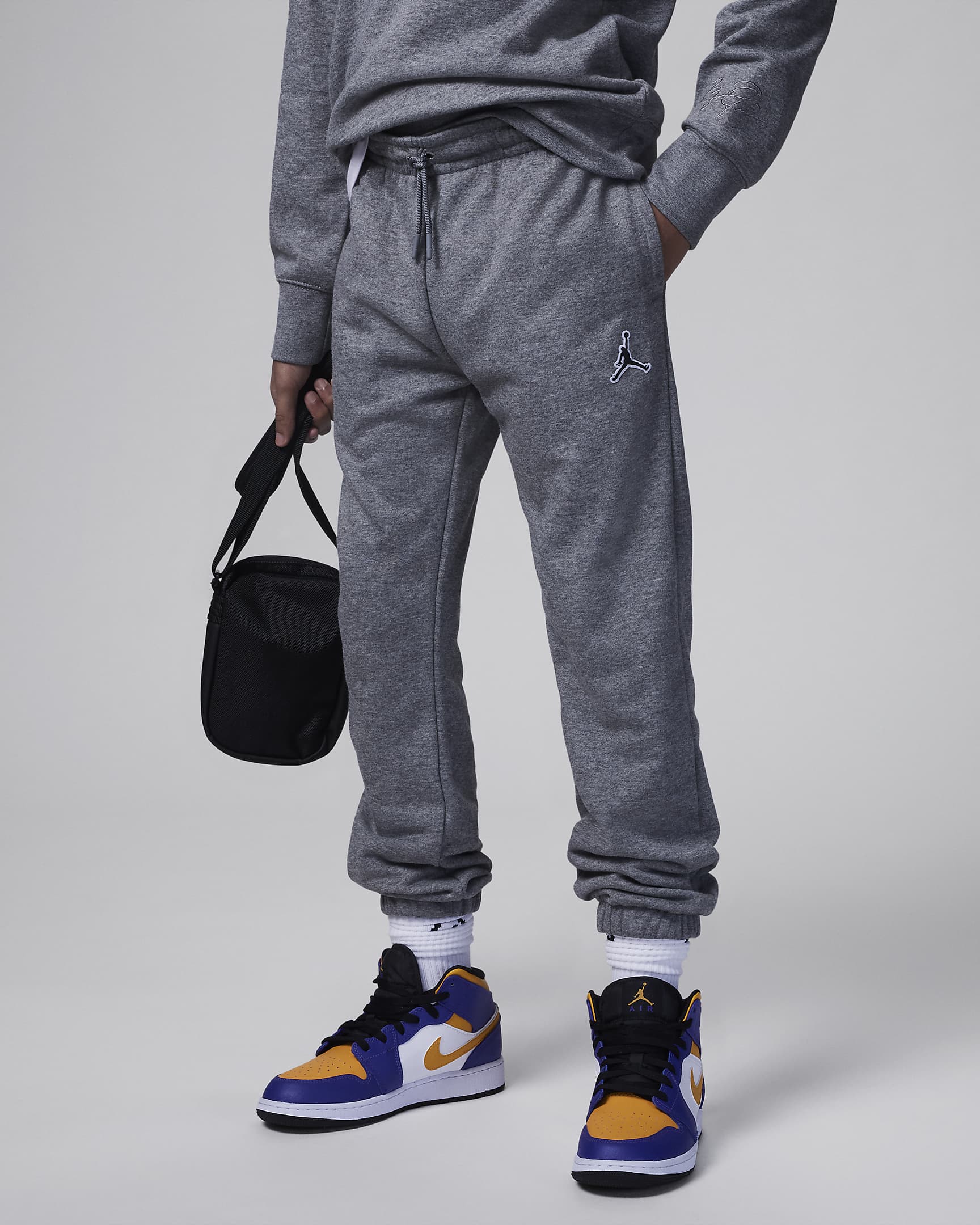 Jordan Essentials Pants Big Kids' Pants - Carbon Heather