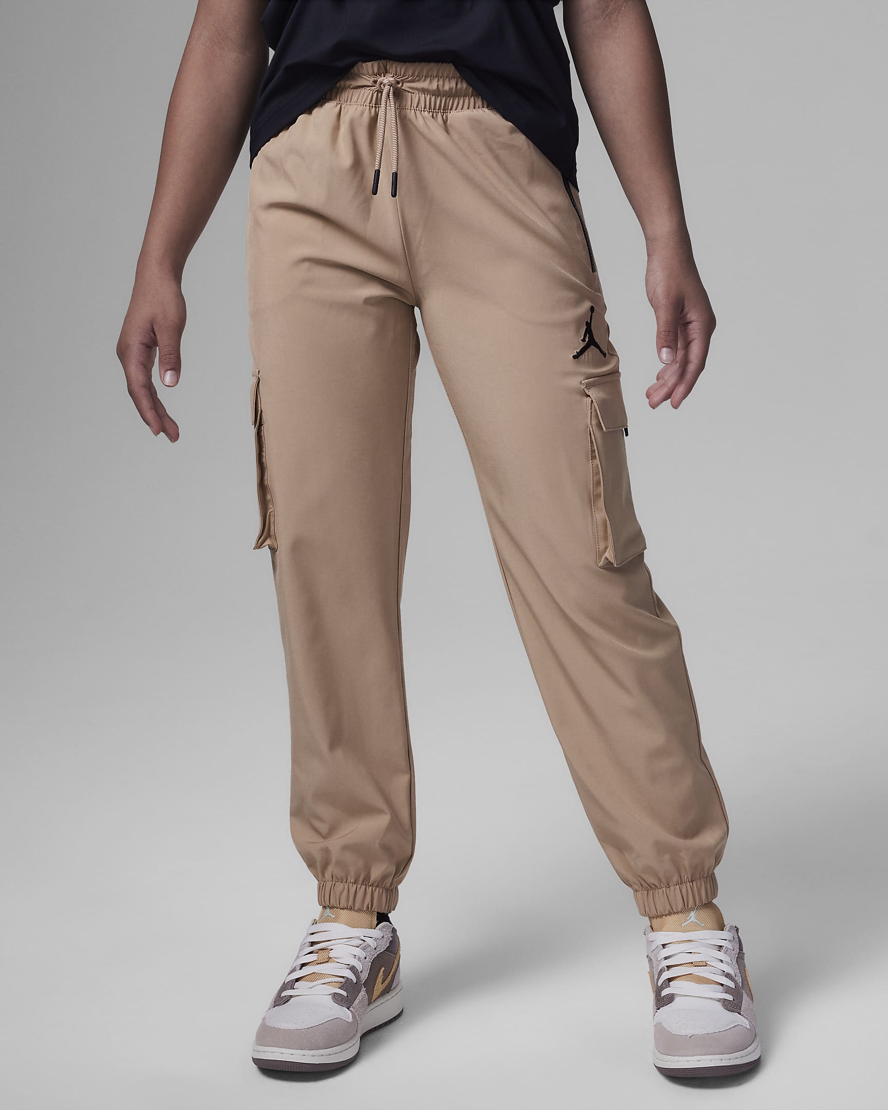 Jordan Post Up Cargo Trousers Older Kids' Trousers - Hemp