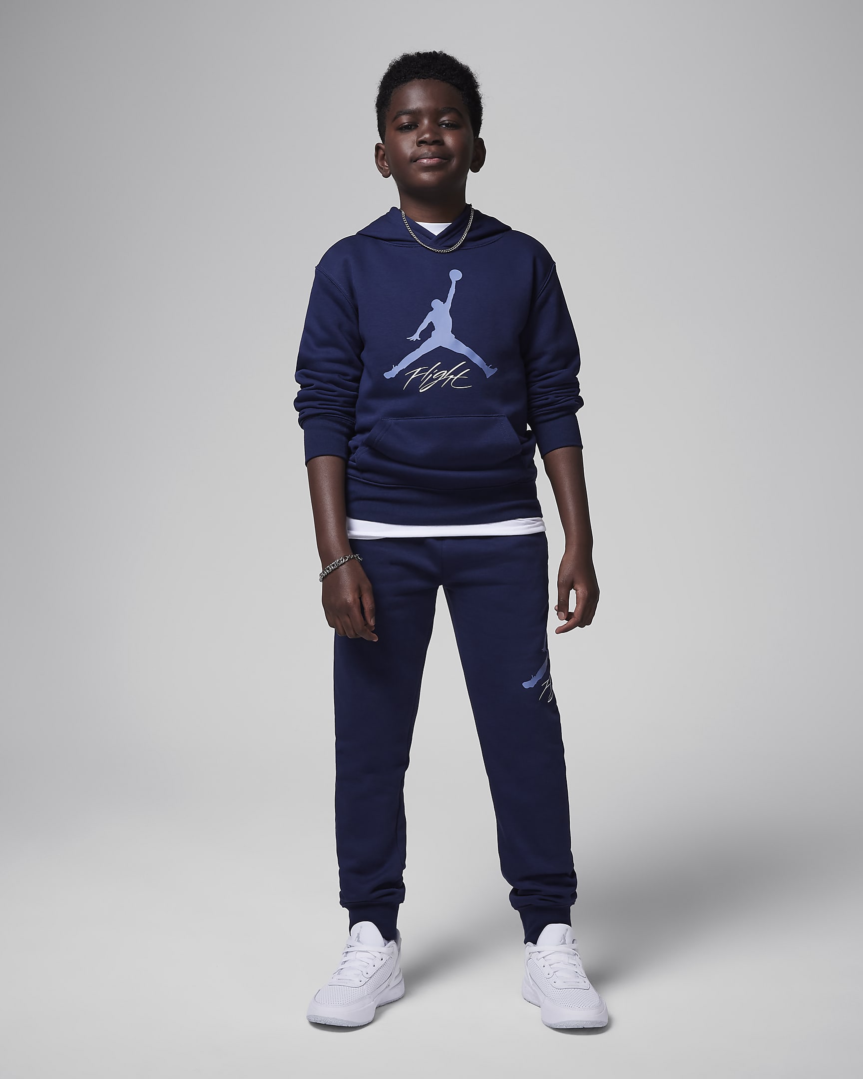 Spodnie dla dużych dzieci Jordan Jumpman Baseline - Midnight Navy