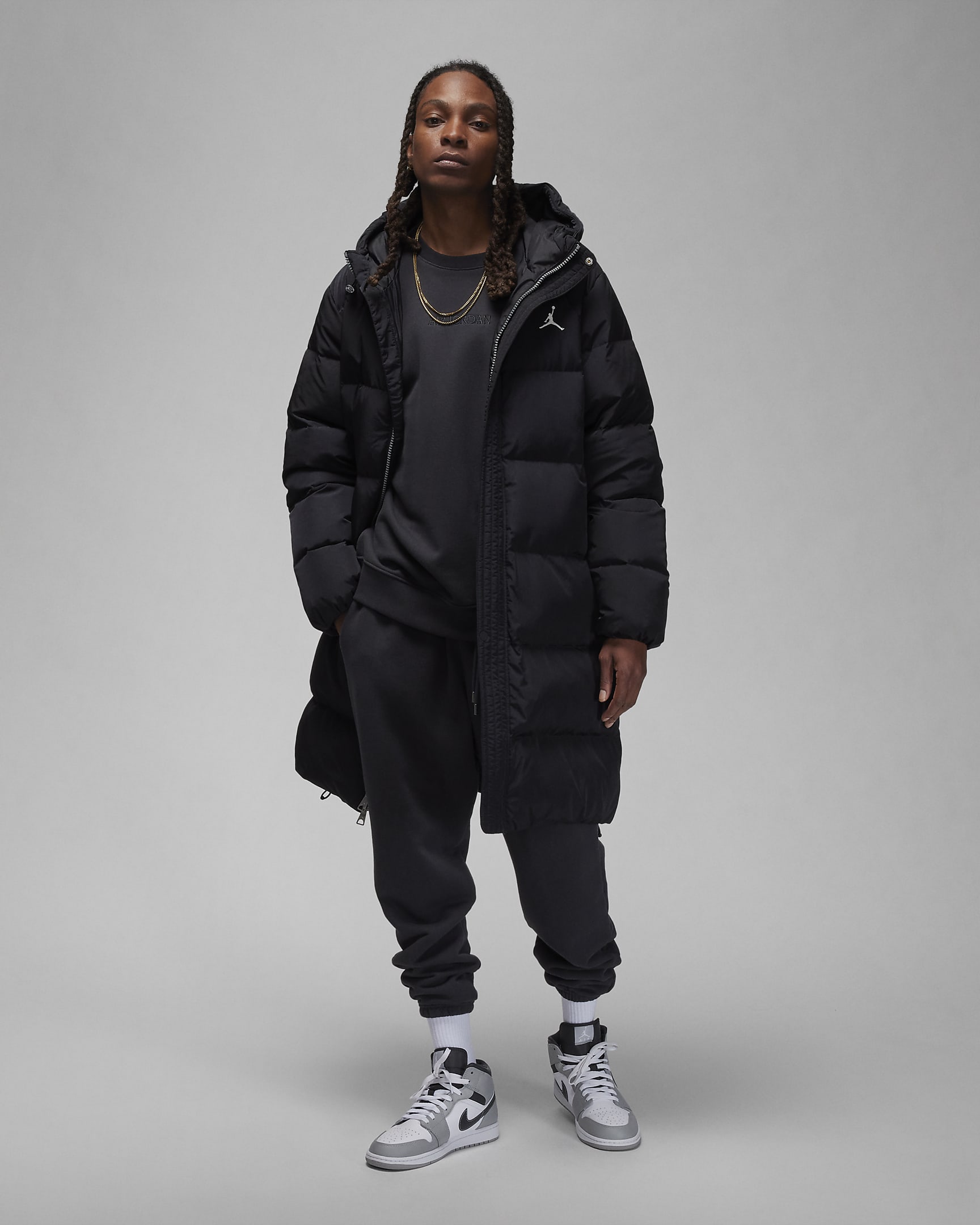 Jordan Essentials Men's Down Parka - Black/Sail