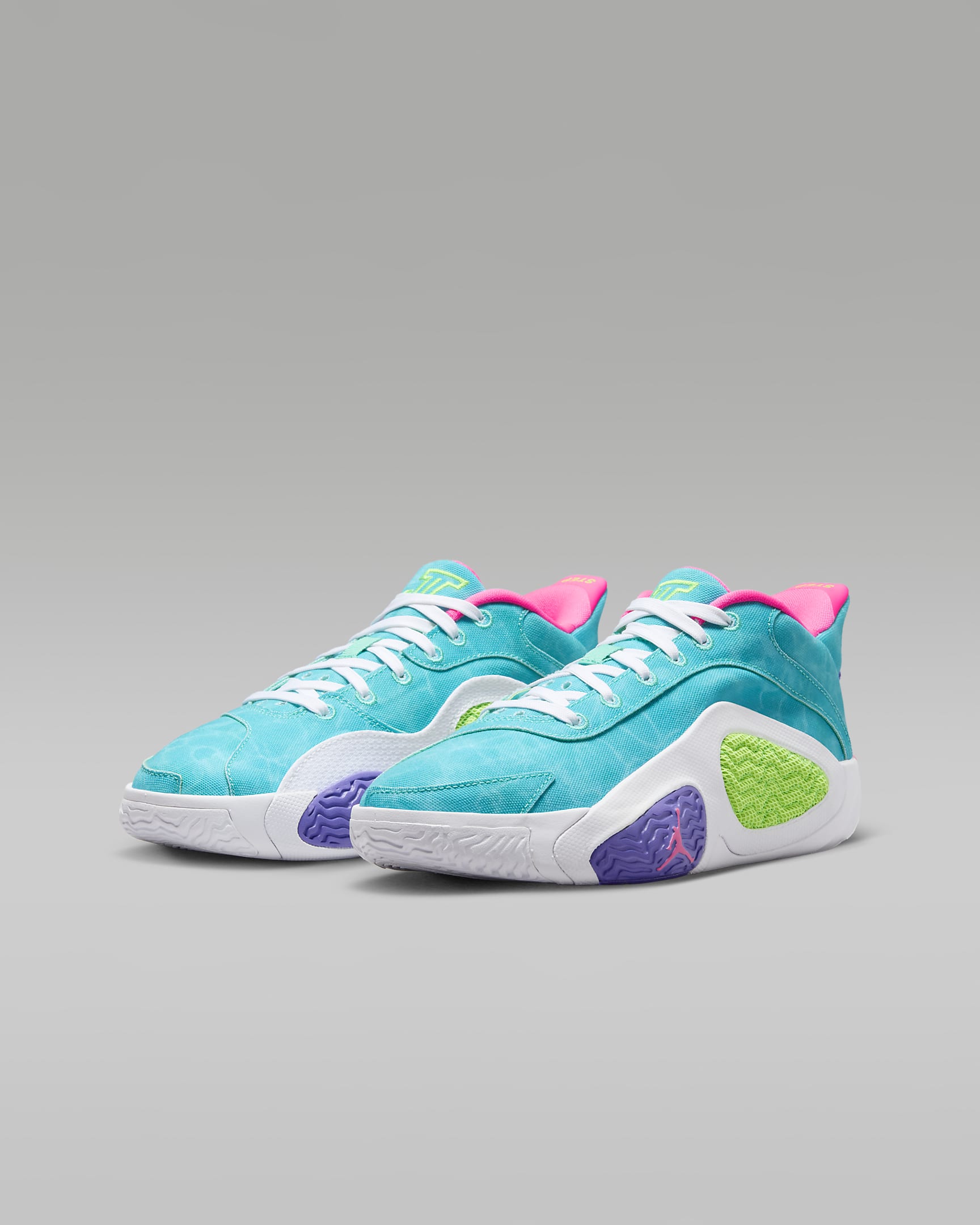 Tatum 2 Big Kids' Basketball Shoes - Hyper Jade/White/Hyper Pink/Green Strike