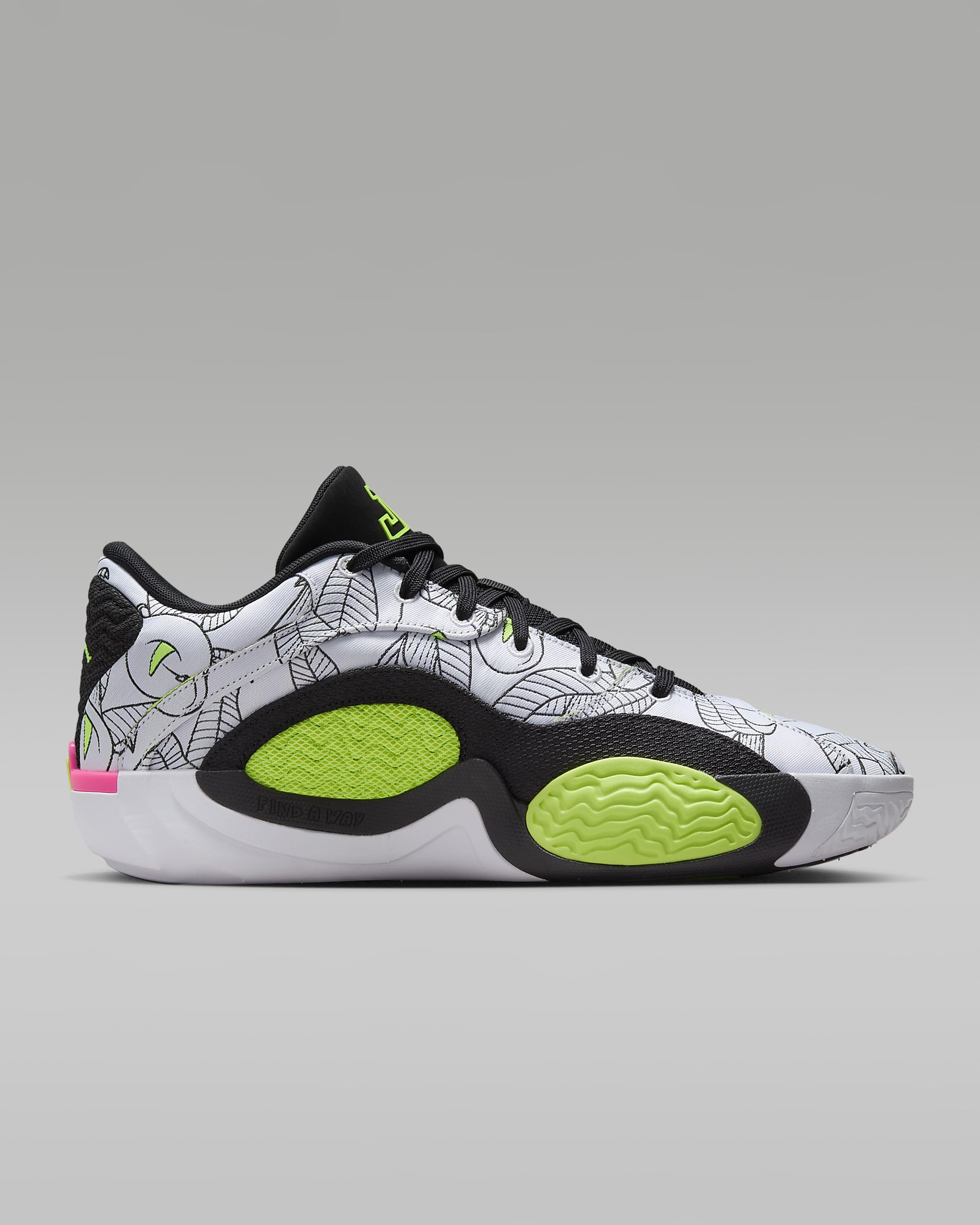 Tatum 2 Basketballschuh - Weiß/Schwarz/Hyper Pink/Volt