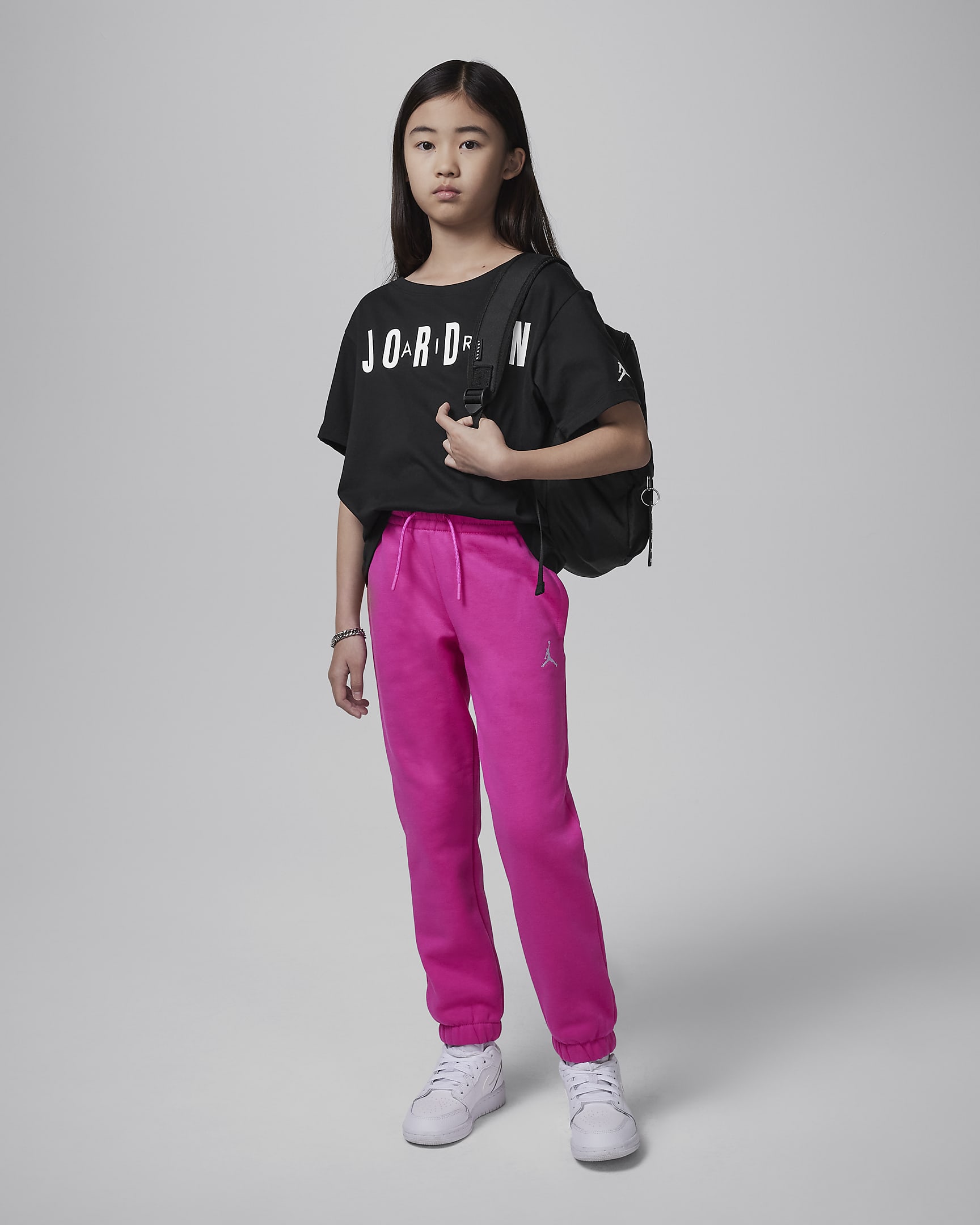 Jordan Brooklyn Essentials Big Kids' Pants - Fire Pink