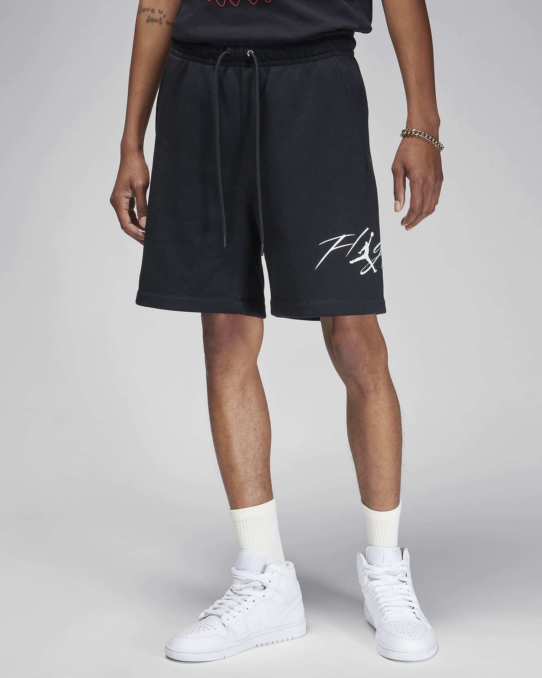 Jordan Brooklyn Fleece Men's Shorts - Black/White