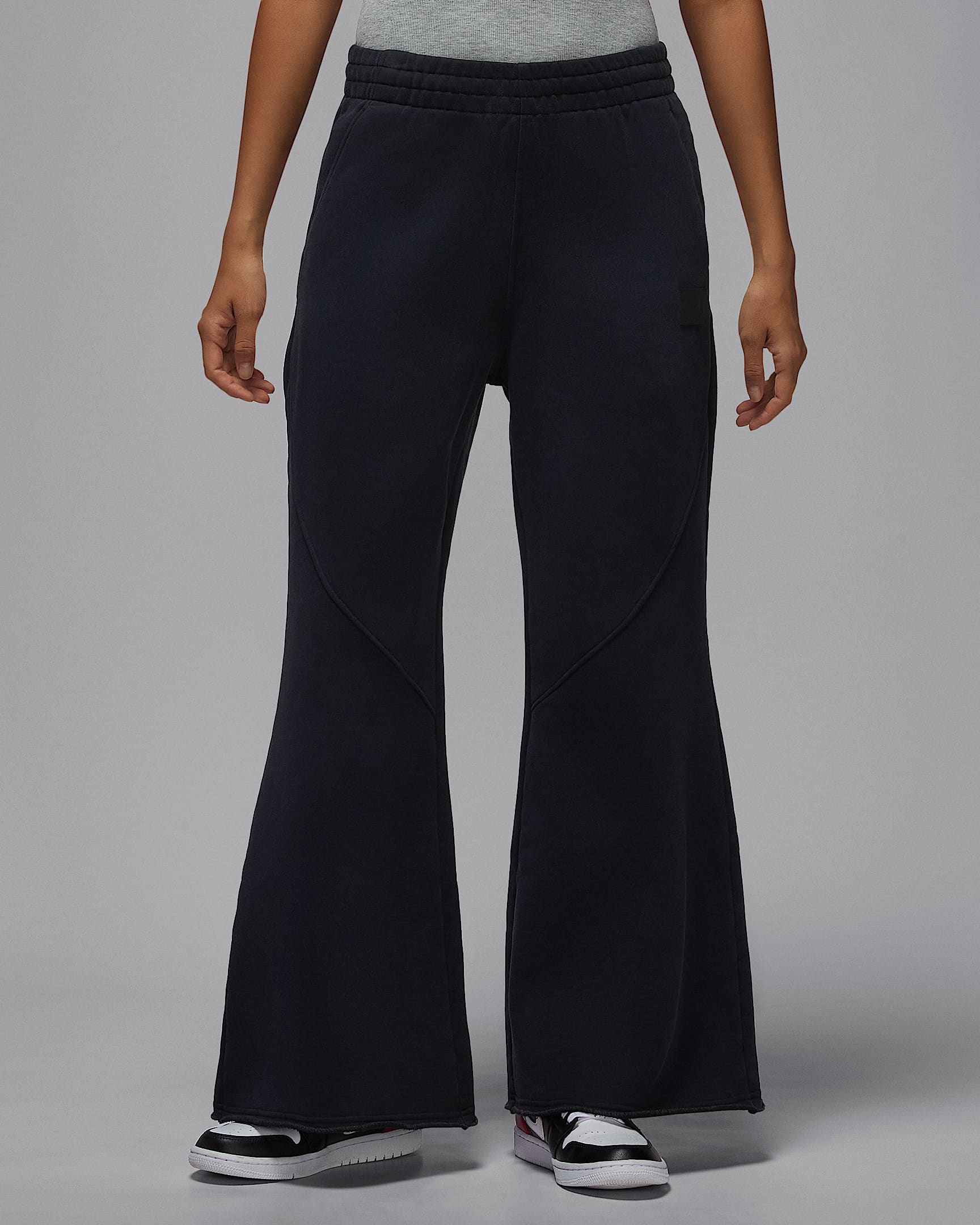 Jordan Flight Fleece Women's Pants - Black/Dark Smoke Grey
