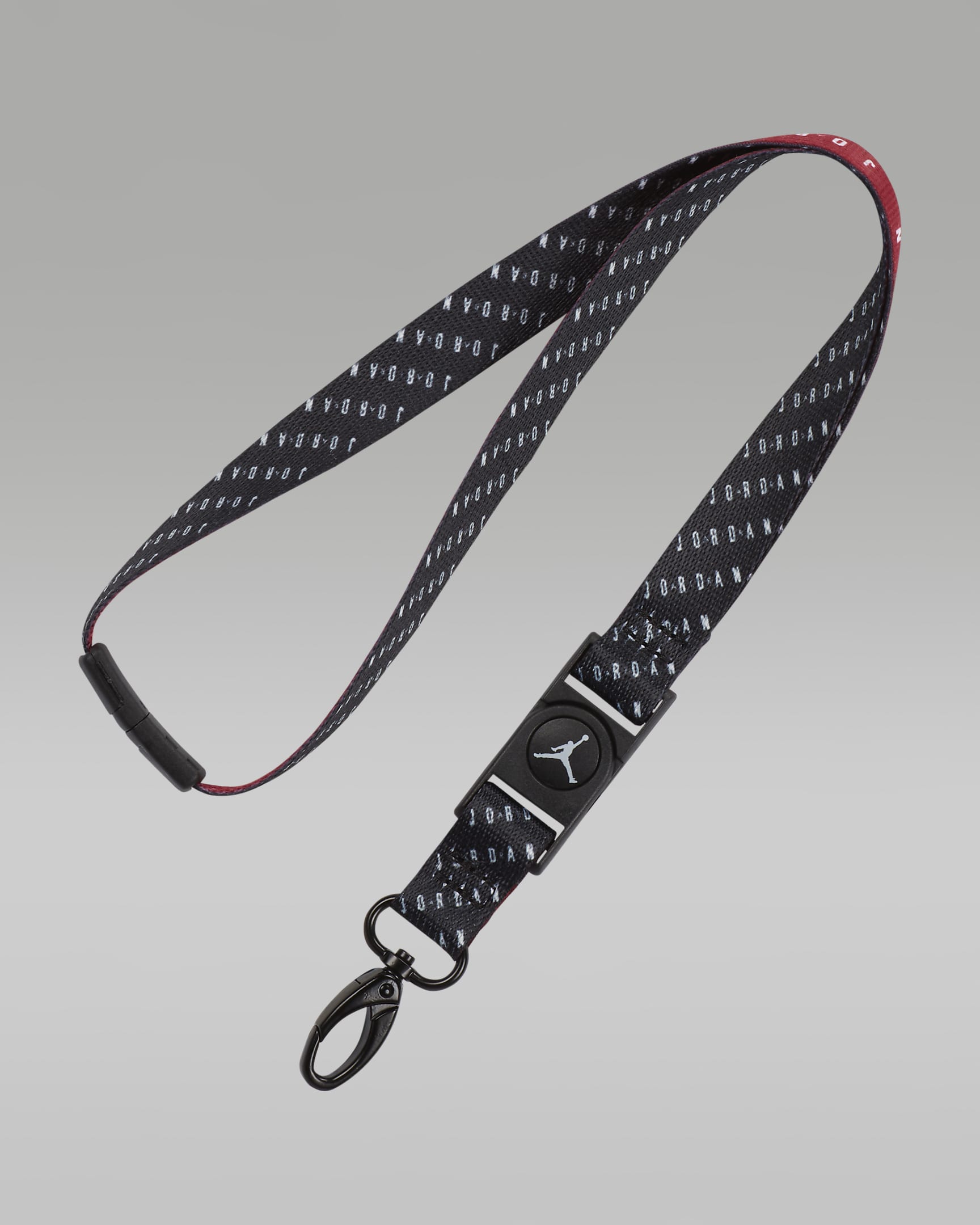 Jordan Premium Reversible Lanyard - Black/Cardinal Red/Sail