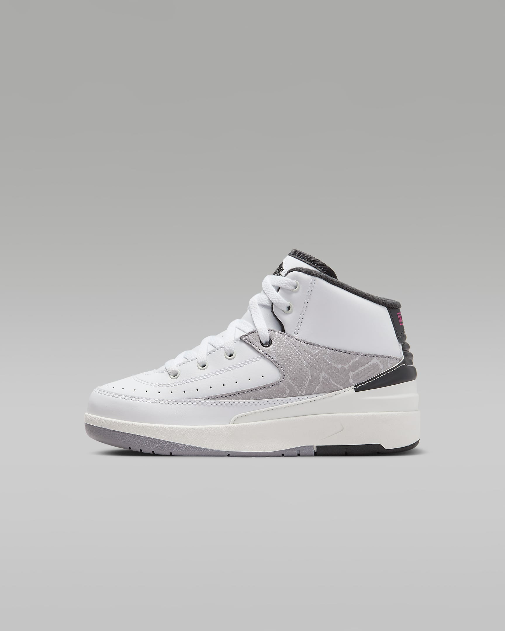 Jordan 2 Retro "Python" Little Kids' Shoes - White/Black/Sail/Fire Red