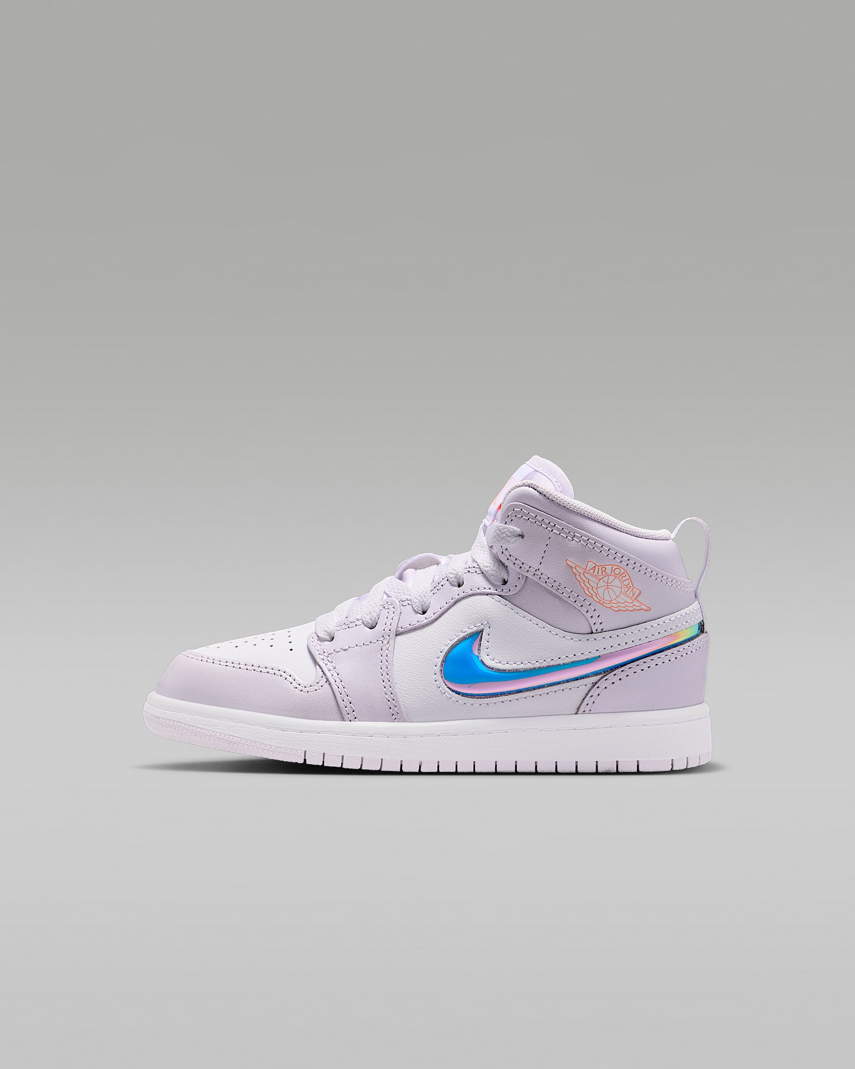 Jordan 1 Mid SE Little Kids' Shoes - Barely Grape/White/Atomic Pink