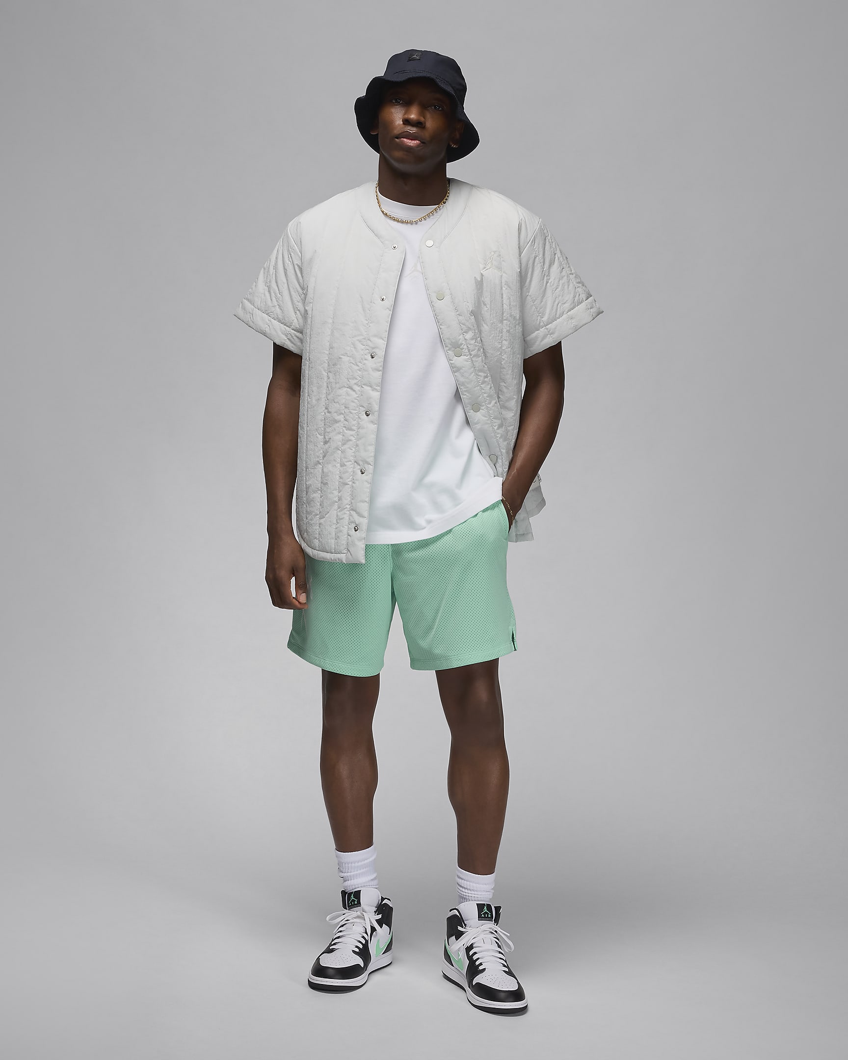 Short Jordan Essentials pour homme - Emerald Rise/Blanc