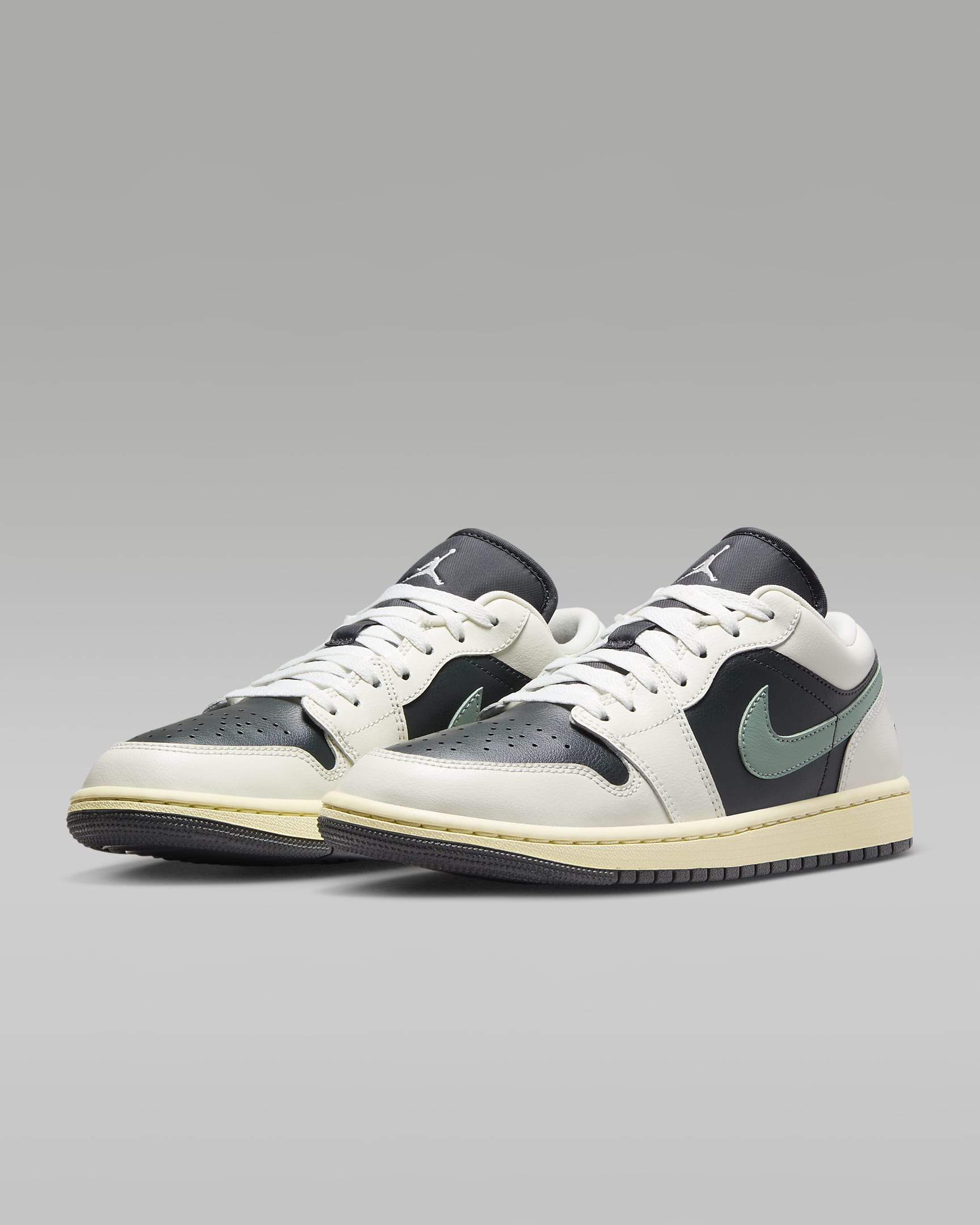 Air Jordan 1 Low Women's Shoes - Anthracite/Sail/Legend Sand/Jade Smoke