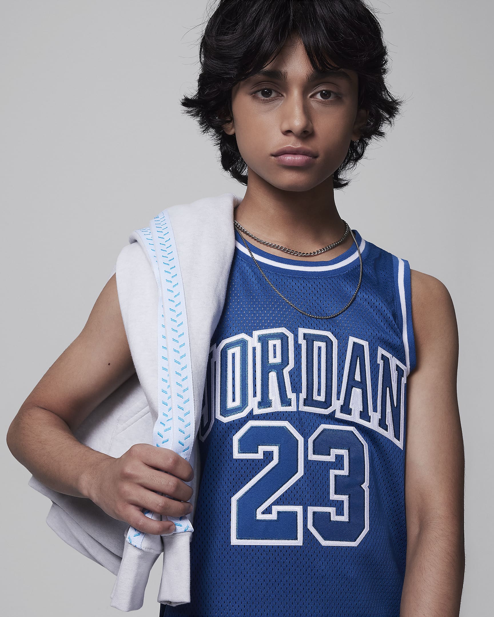 Jordan 23 Jersey Part superior - Nen/a - Industrial Blue