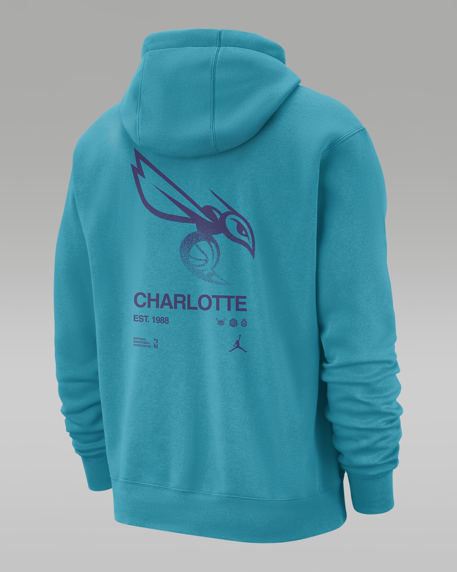 Charlotte Hornets Club Courtside Men's Nike NBA Pullover Hoodie - Rapid Teal