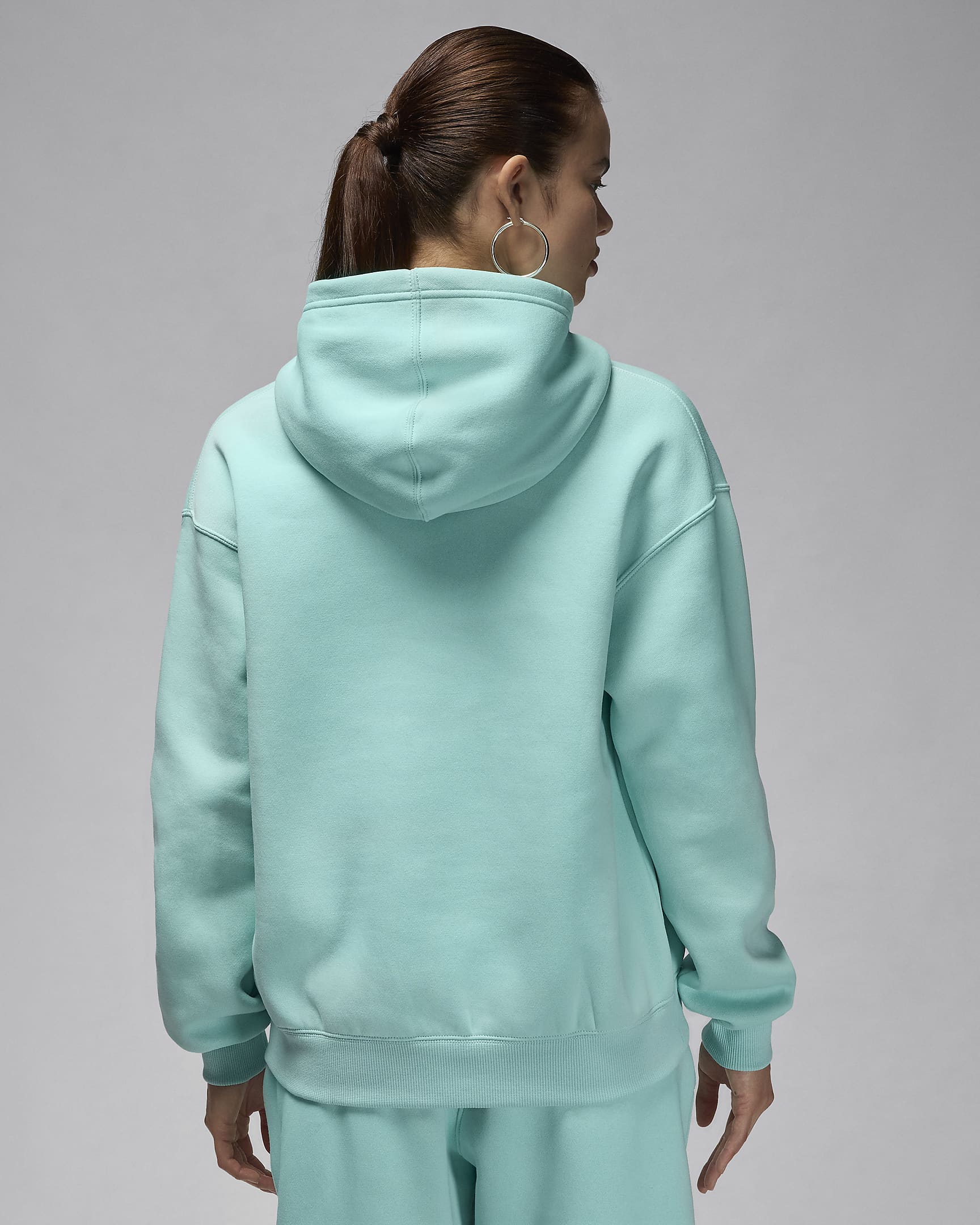 Jordan Brooklyn Fleece Women's Pullover Hoodie - Light Dew/White