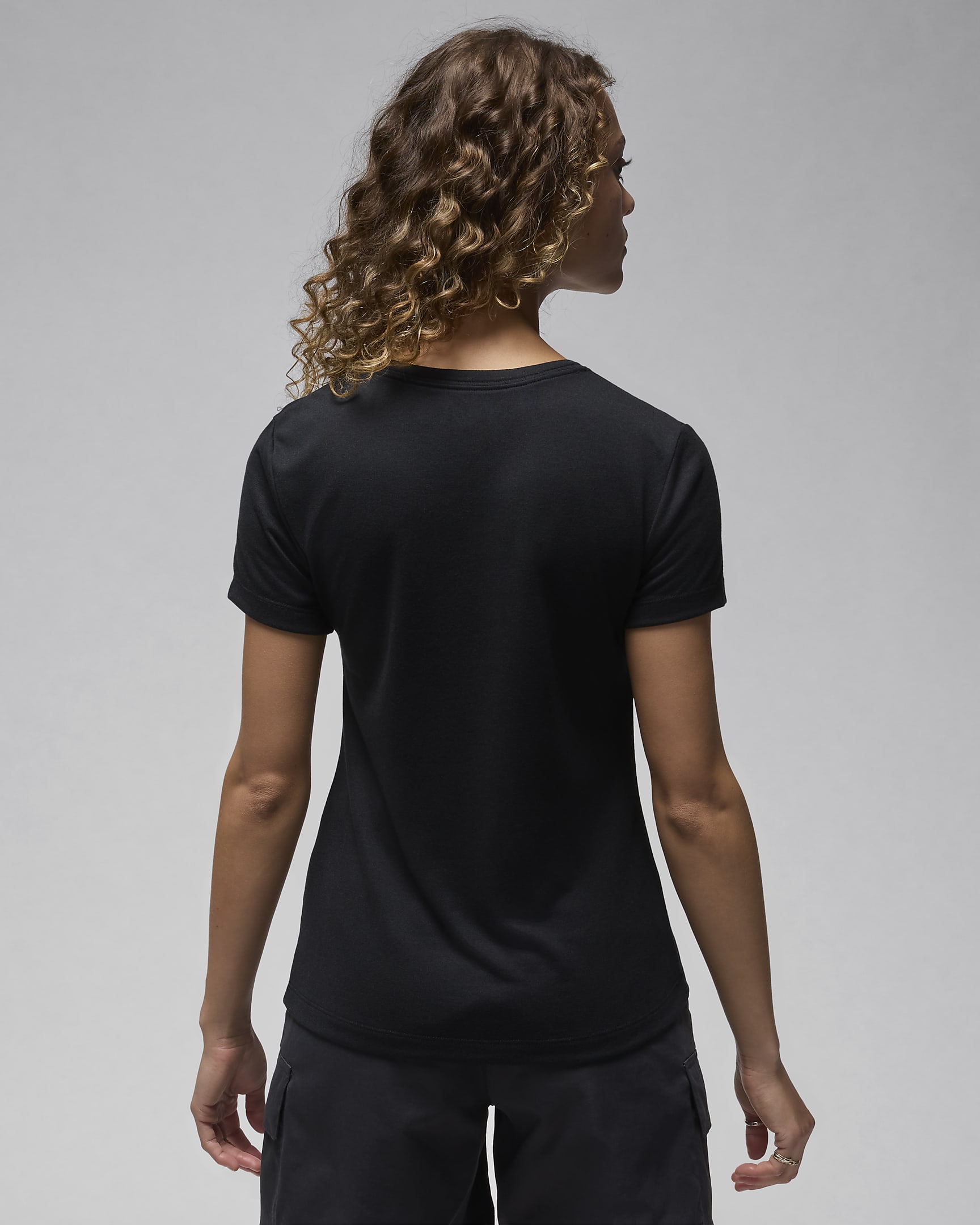 T-shirt slim à motif Jordan pour femme - Noir