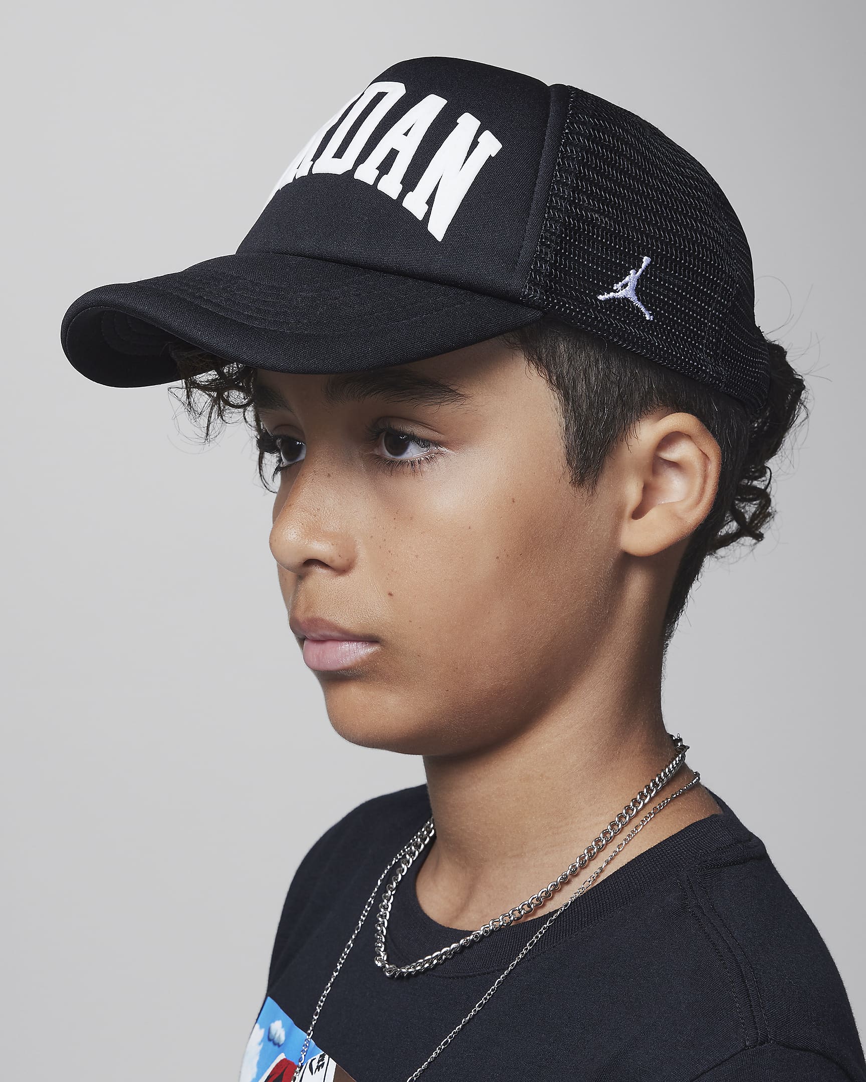 Casquette trucker en mousse Jordan pour ado - Noir