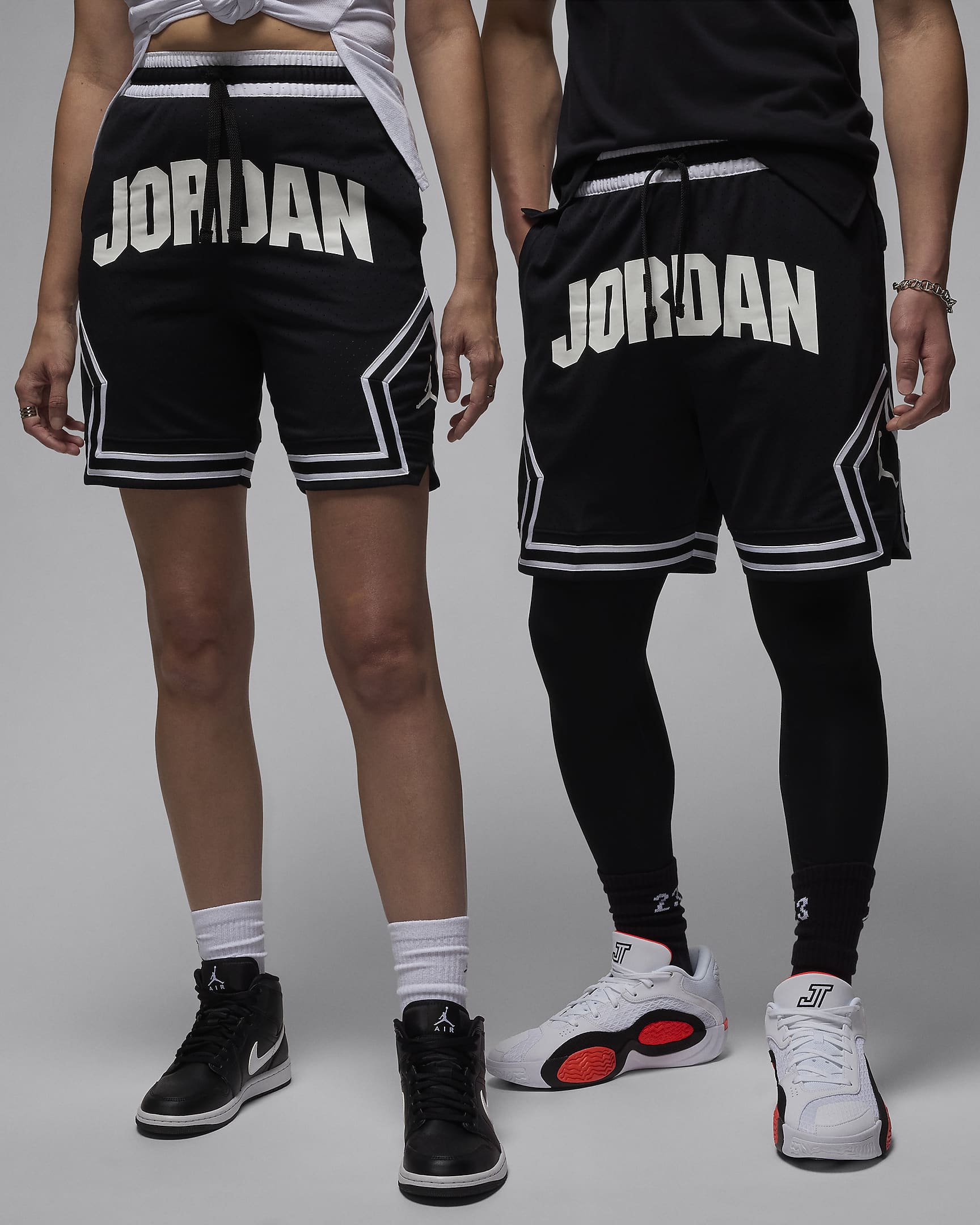 Jordan Sport Men's Dri-FIT Diamond Shorts - Black/White/White
