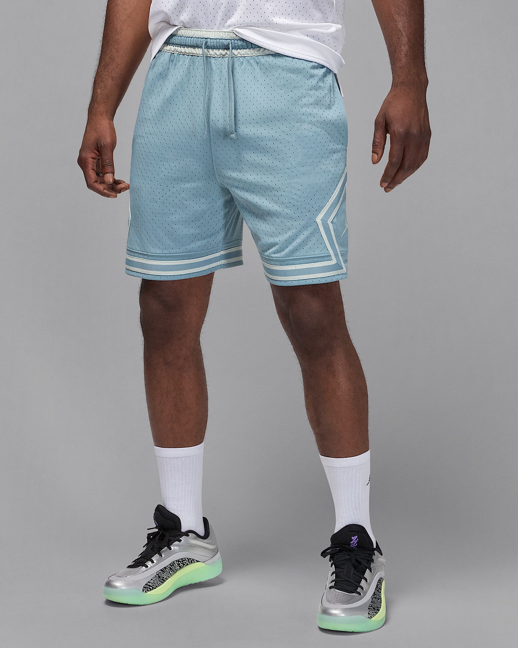 Shorts Diamond in mesh Dri-FIT Jordan Sport – Uomo - Aviator Grey/Light Silver/Light Silver